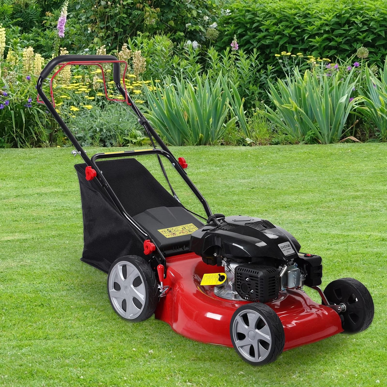 141cc 20" Gas Lawn Mower with 3-in-1 Cutting & 7-Position