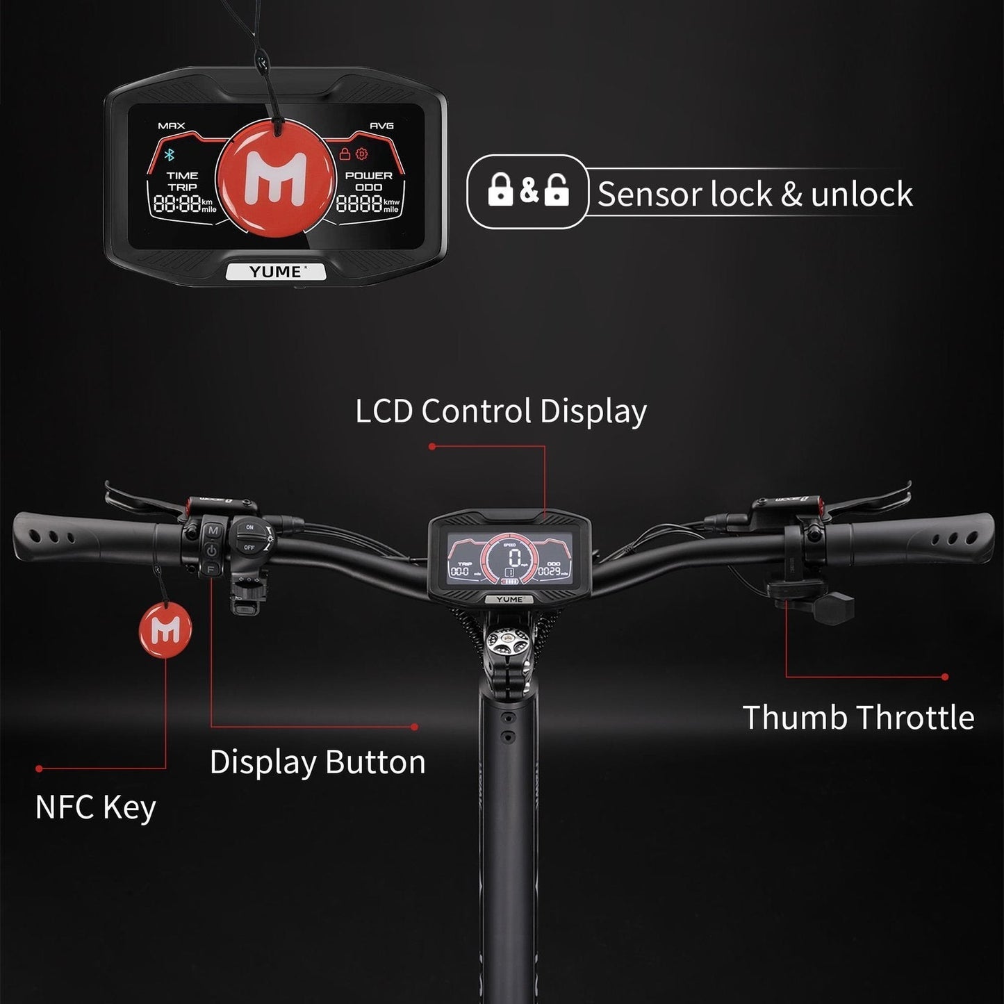 M YUME SCOOTER Hawk Dual Motor Electric Scooters for Adults 2400W 43MPH 43Miles Long Rang E-Scooter