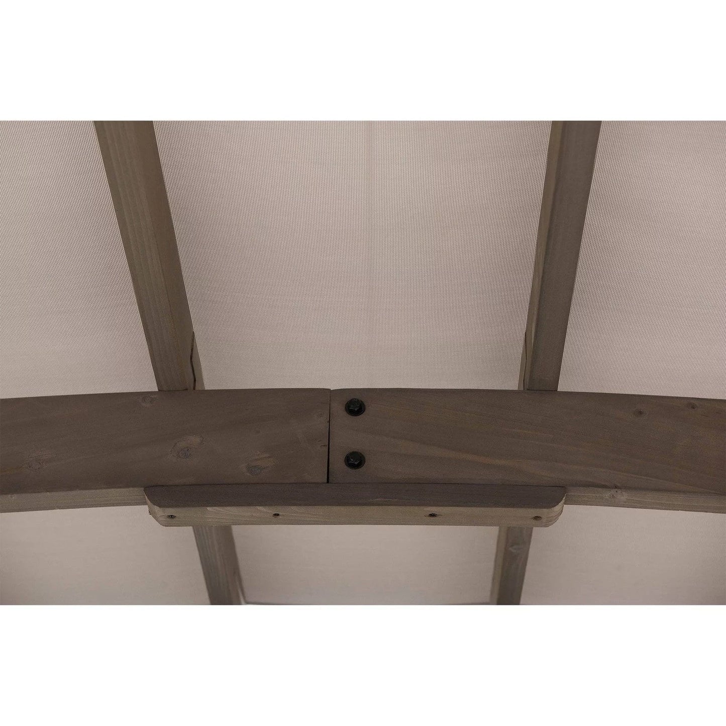 SummerCove 10 ft. x 14 ft. Light Gray Cedar Frame Arched Pergola with Shelves
