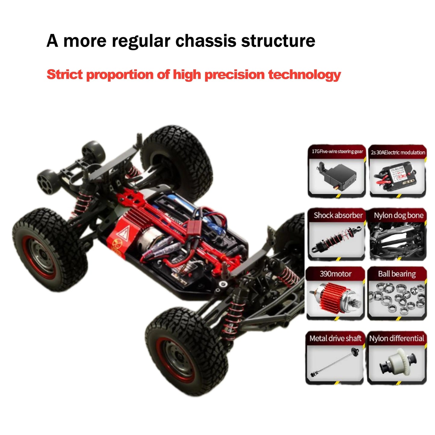 1:16 Scale 16106 4WD RC Monster Trucks | 2.4G High-Speed Off-Road Racing Car