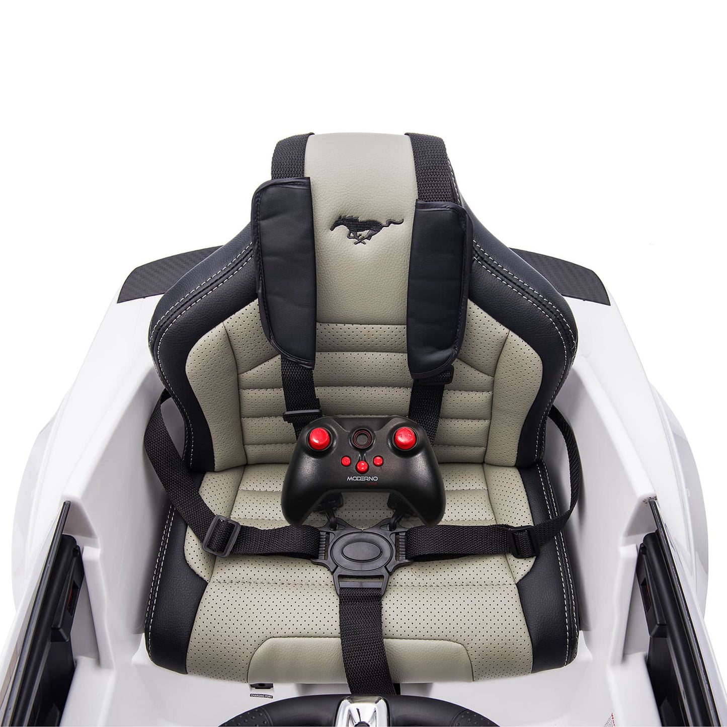 Ford Mustang GT Custom Edition 24V Kids Ride-On Car with R/C Parental Remote | Cherry Red