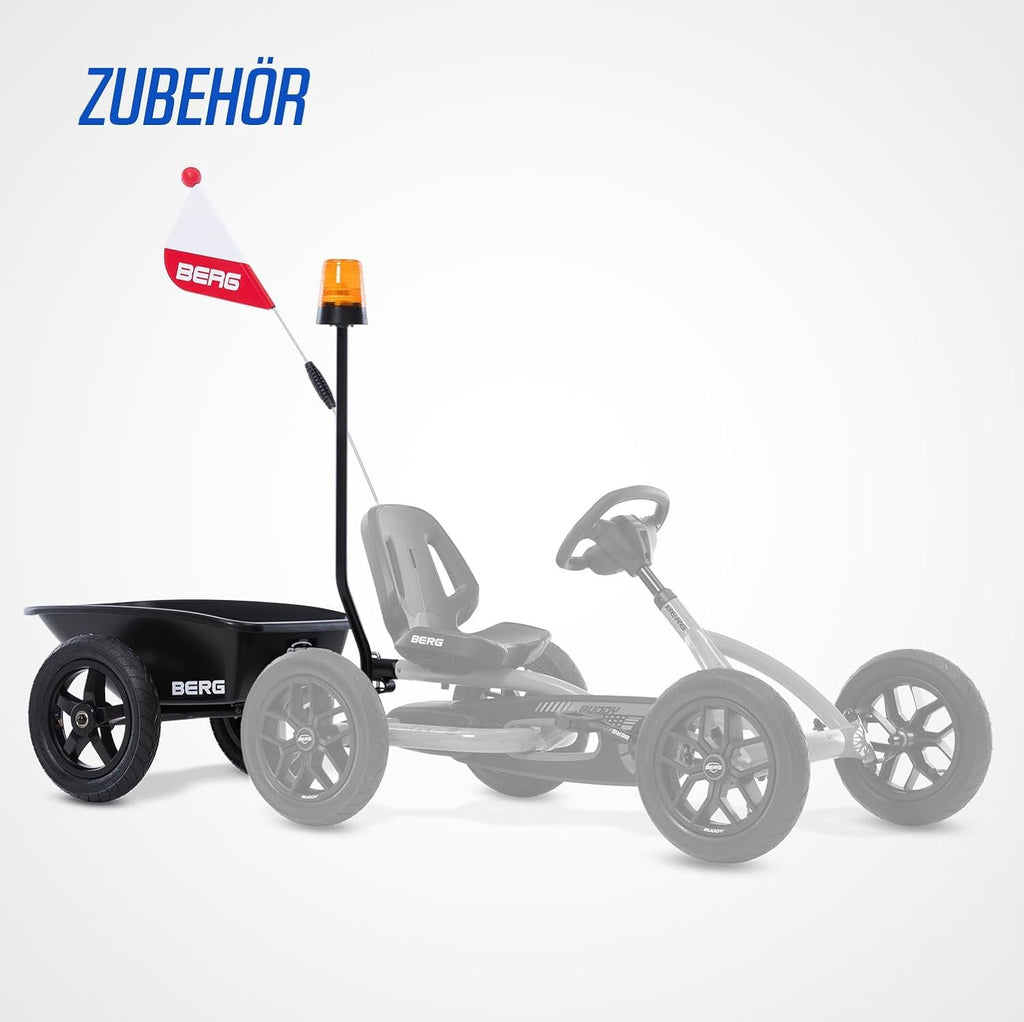 Berg Toys Buddy Blue Pedal Go Kart for Kids– Adjustable Ride On Toy for Ages 4-8 – Go Karts with BFR System and Adults Outdoor Pedal Car for Kids