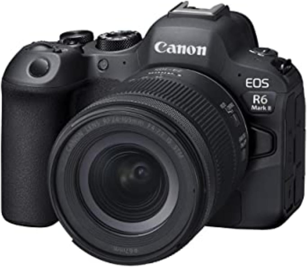 Canon EOS R6 Mark II Mirrorless Camera RF24-105mm F4-7.1 is STM Lens Kit, Full-Frame Hybrid Camera, 24.2 Megapixel CMOS Sensor, Photo and Video Capabilities, Black | 24.2MP Full-Frame, Digic X, Dual Pixel CMOS Af Ii, Ibis Up to 8 Stops, 6k→4k60, Rf 24-105