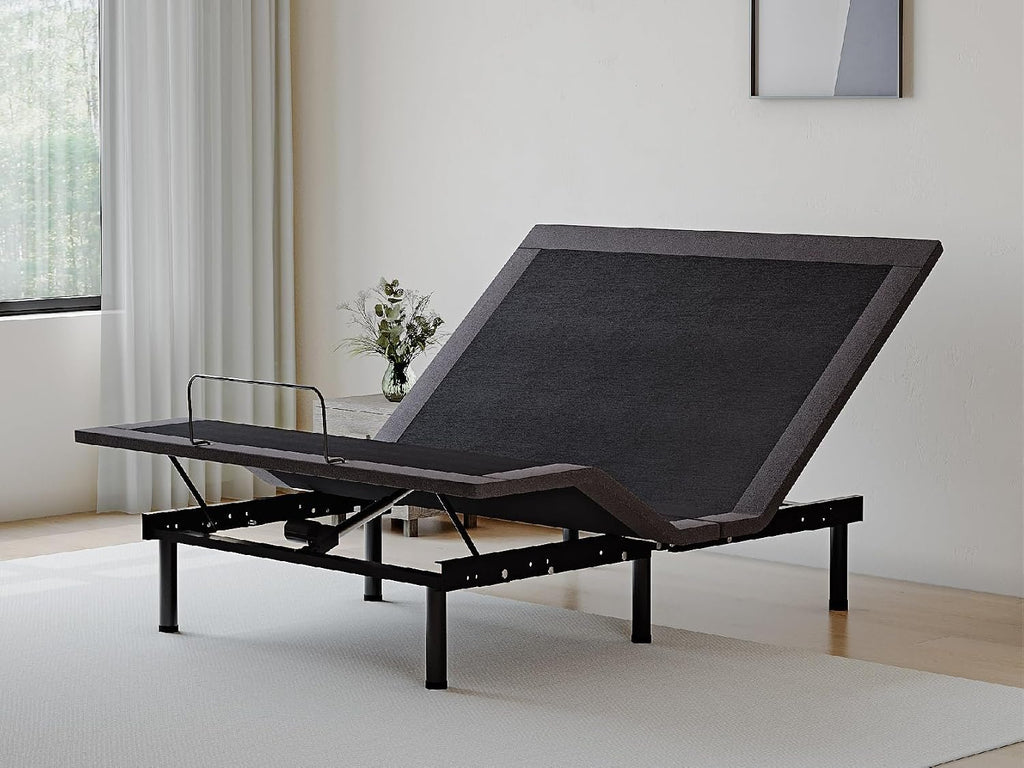 Dyonery Twin XL Adjustable Bed Base Frame with Wireless Remote + 12 Inch Twin XL Gel Memory Foam Mattress Bed in a Box, Head and Foot Incline, Zero Gravity, Fiberglass Free, 80" × 38"