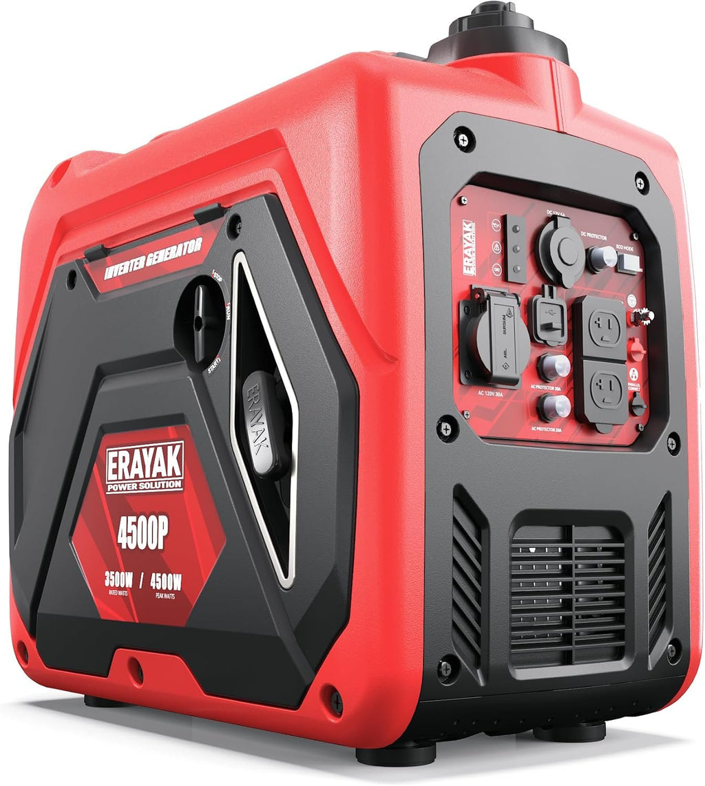 ERAYAK 4500W Dual Fuel Portable Inverter Generator Gas Propane RV Ready CO Sensor