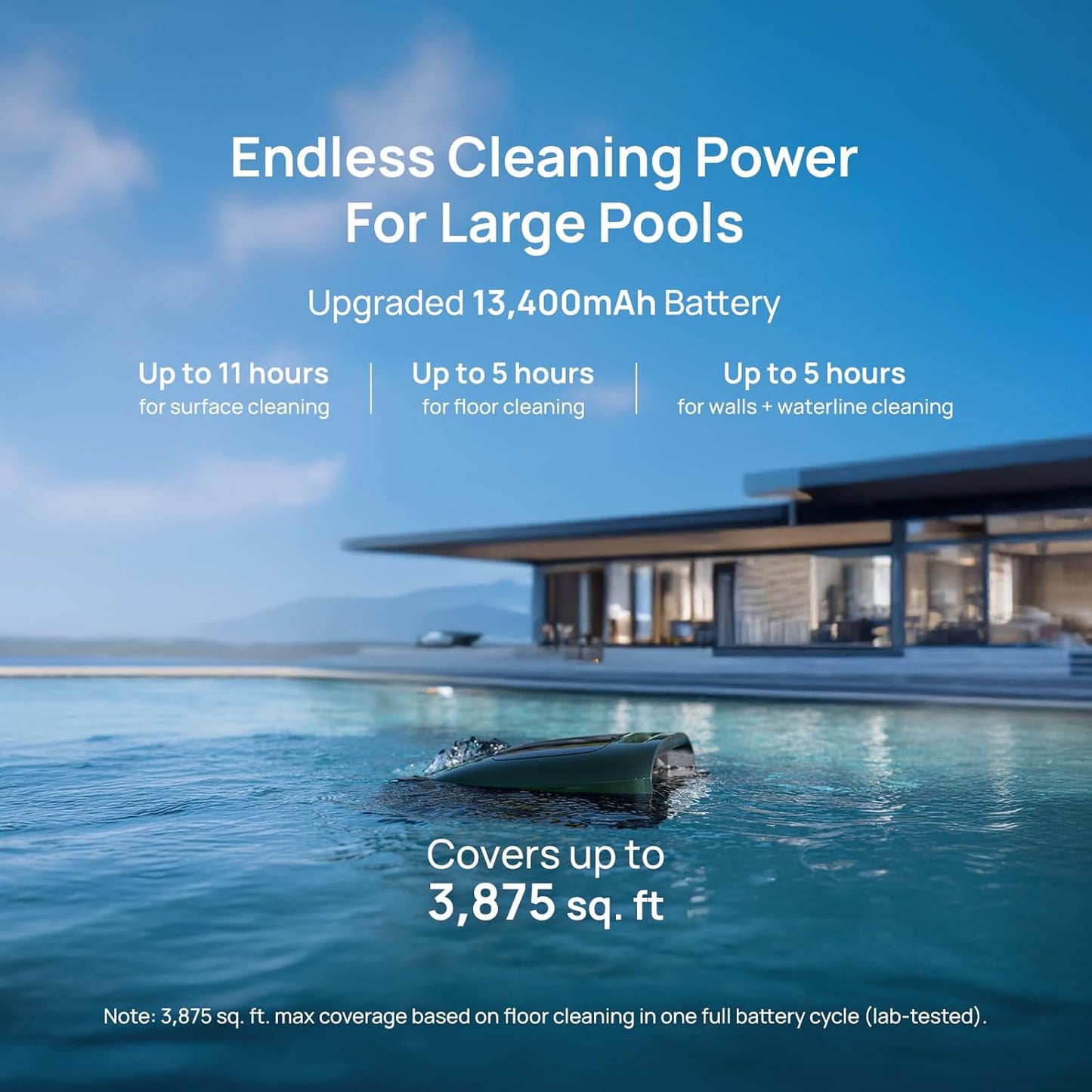 Beatbot AquaSense 2 Pro Robotic Pool Cleaner – 5-in-1 Cordless Skimmer &amp; Clarifier, App-Controlled, Smart Parking, Up to 3,875 Sq. Ft. – Obsidian