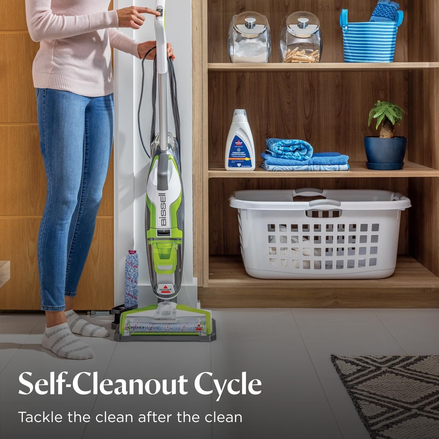Bissell Crosswave Turbo Vacuum Mop All in One Wet and Dry Vac Combo Hard Floor & Area Rug Cleaner, 3888A