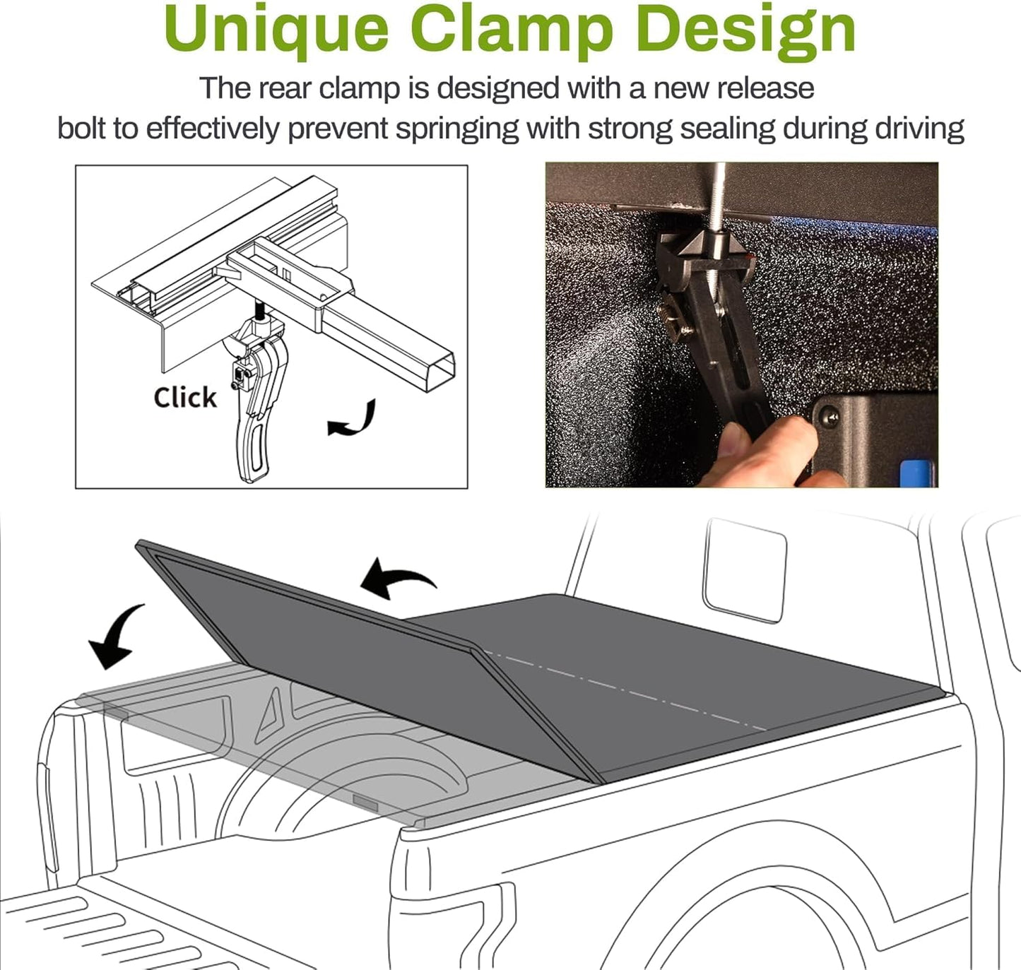 AUTOSAVER88 Soft Tri-Fold Tonneau Cover for 2019–2025 Silverado/Sierra 1500 5.8ft Bed