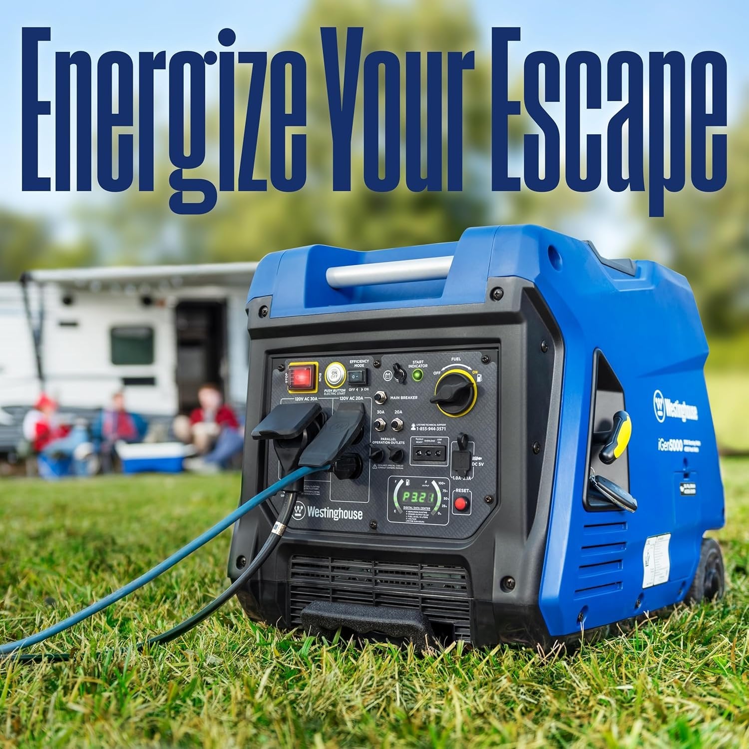 Westinghouse 5000W Dual Fuel Portable Inverter Generator Gas Propane Remote Start RV Ready CO Sensor