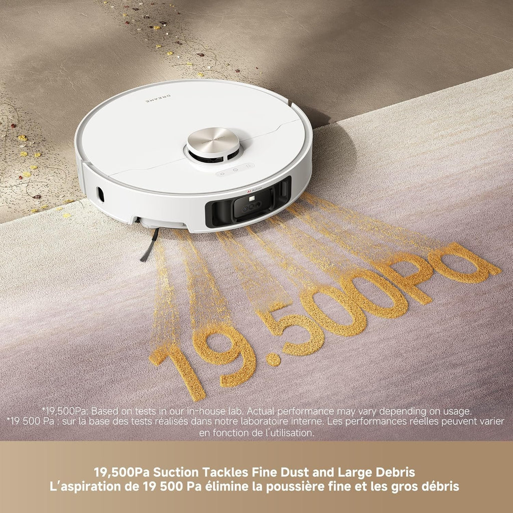 DREAME L50 Ultra Robot Vacuum and Mop Black with Auto-Empty and Mop Self-Cleaning, Precise Obstacle Avoidance, 19,500Pa Suction, HyperStream Detangling DuoBrush