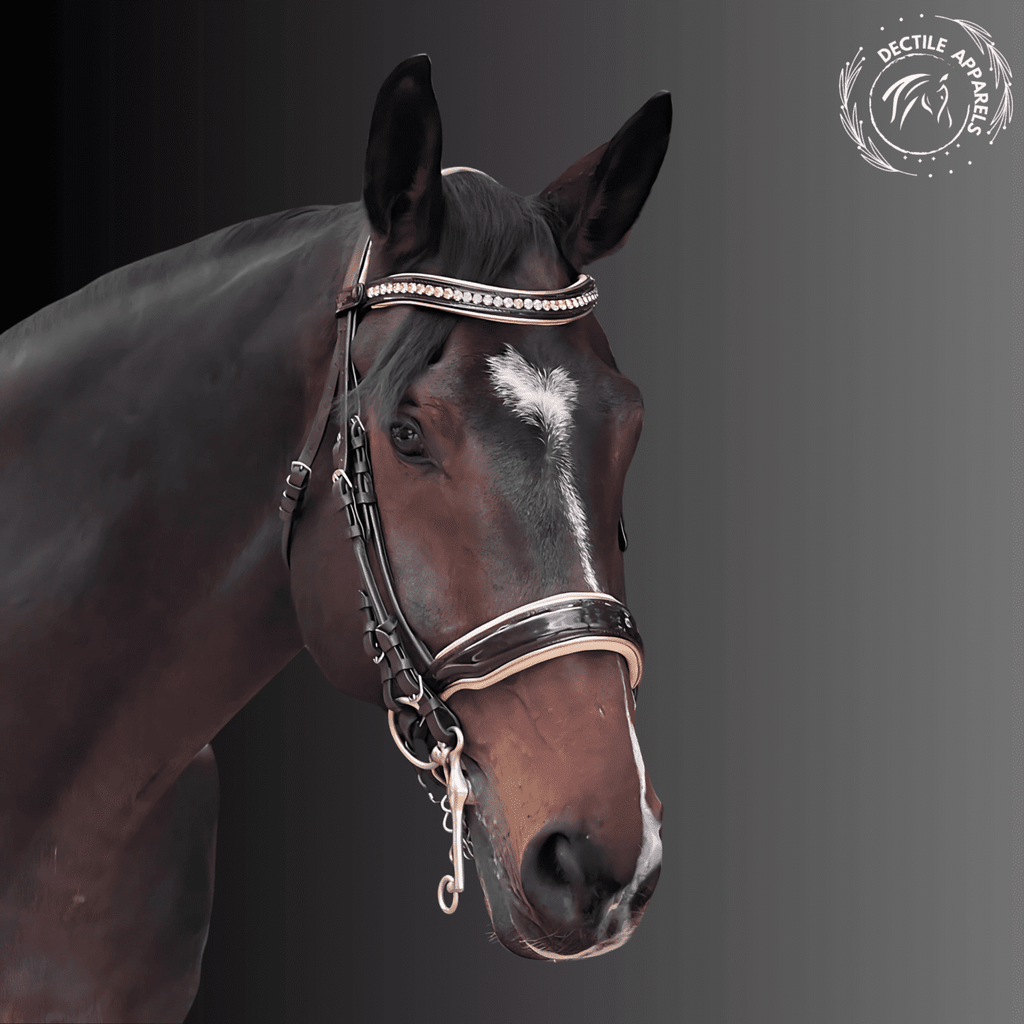 Florence Brown Patent Leather Double Bridle
