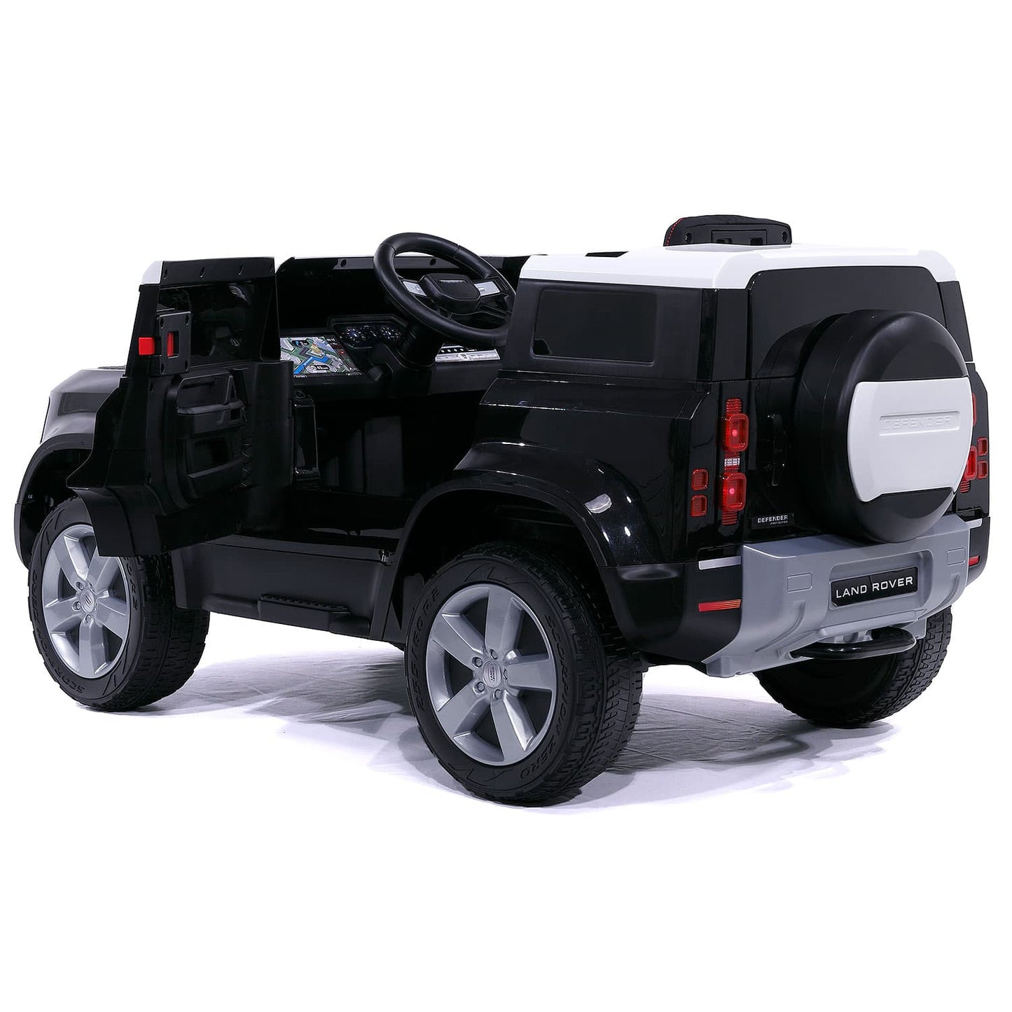 Land Rover Defender 12V Kids Ride-On Car with R/C Parental Remote | Black