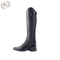 Black Leather Contoured Half Chaps