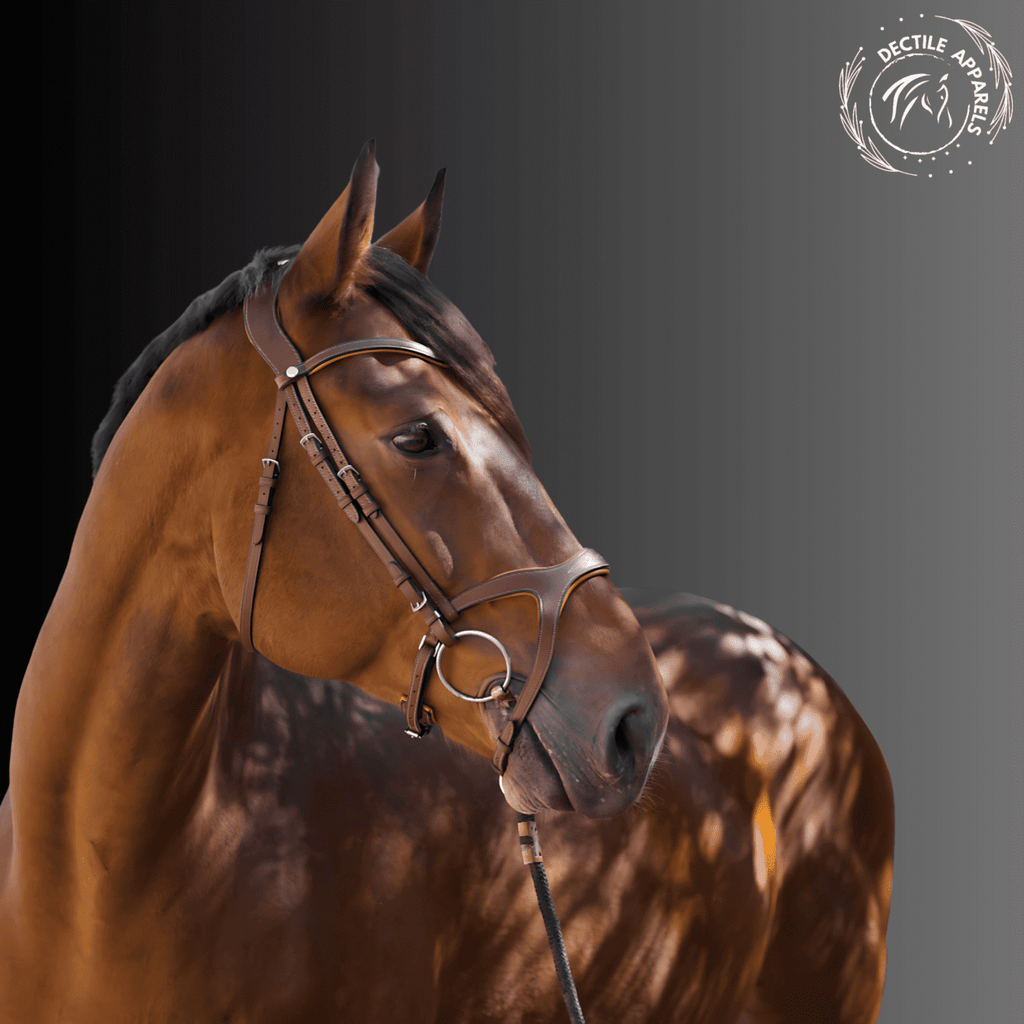 Brown Leather Bridle with Crystal Browband