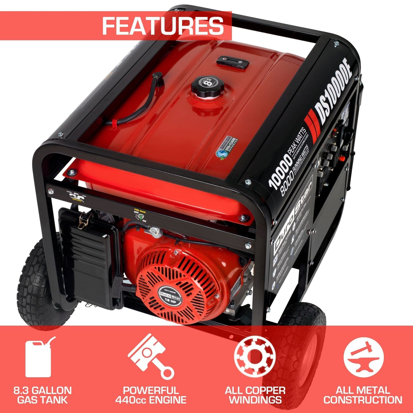 10,000W Gasoline Portable Generator – Heavy-Duty Backup Power for Home &amp; Job Site