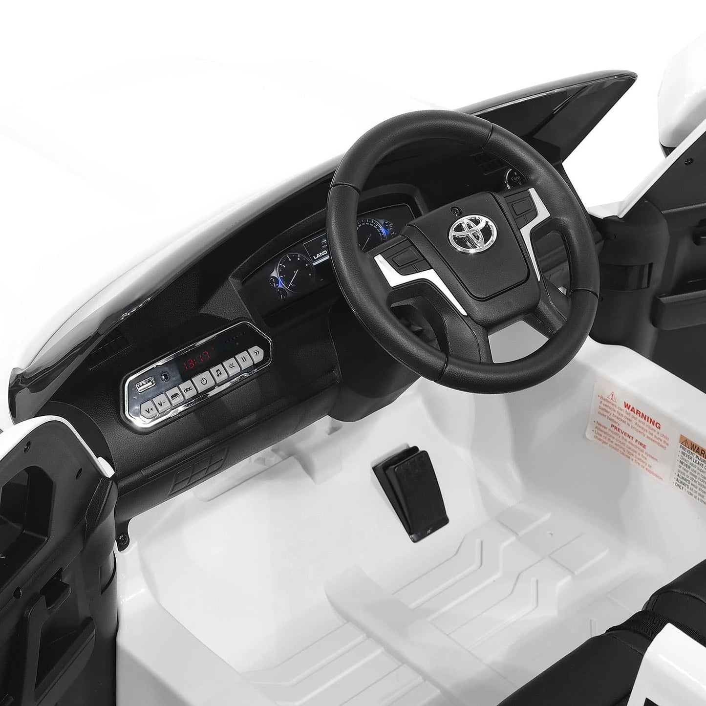 Toyota Land Cruiser 12V Kids Ride-On Car with R/C Parental Remote | Black