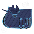 Dark Blue English Saddle Pad Set