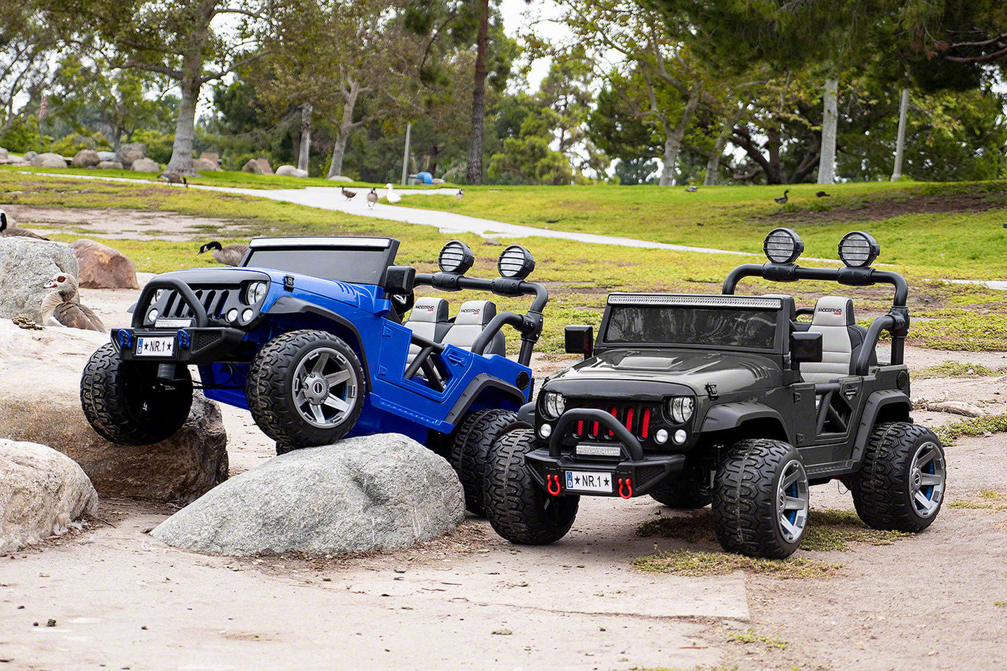 Trail Explorer 12V Kids Ride-On Car Truck with R/C Parental Remote + Spare Battery | Olive