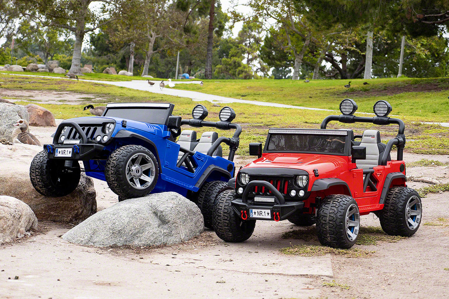 Trail Explorer 24V Kids Ride-On Car Truck with R/C Parental Remote | Spider Red