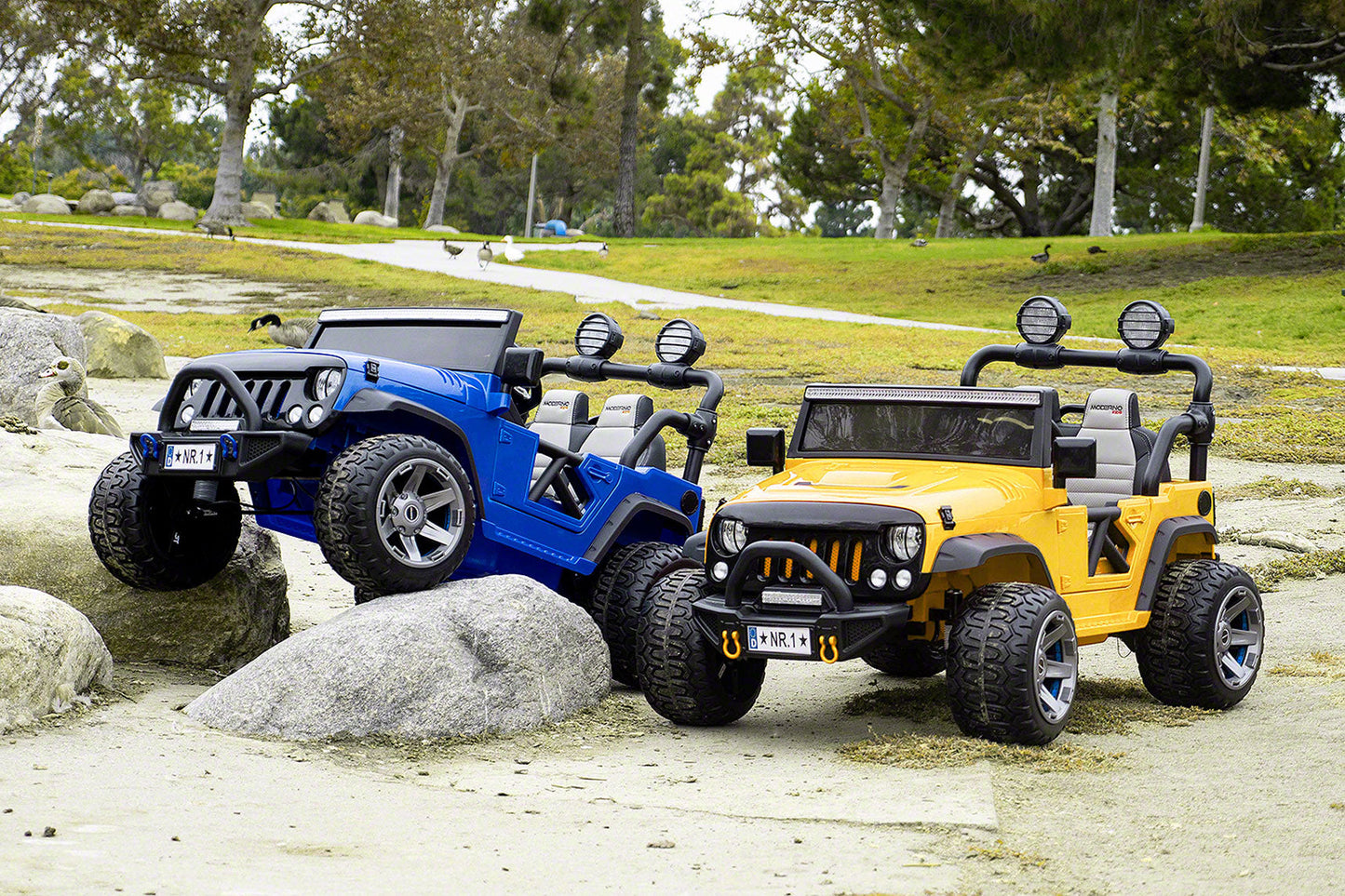 Trail Explorer 24V Kids Ride-On Car Truck with R/C Parental Remote | Yellow