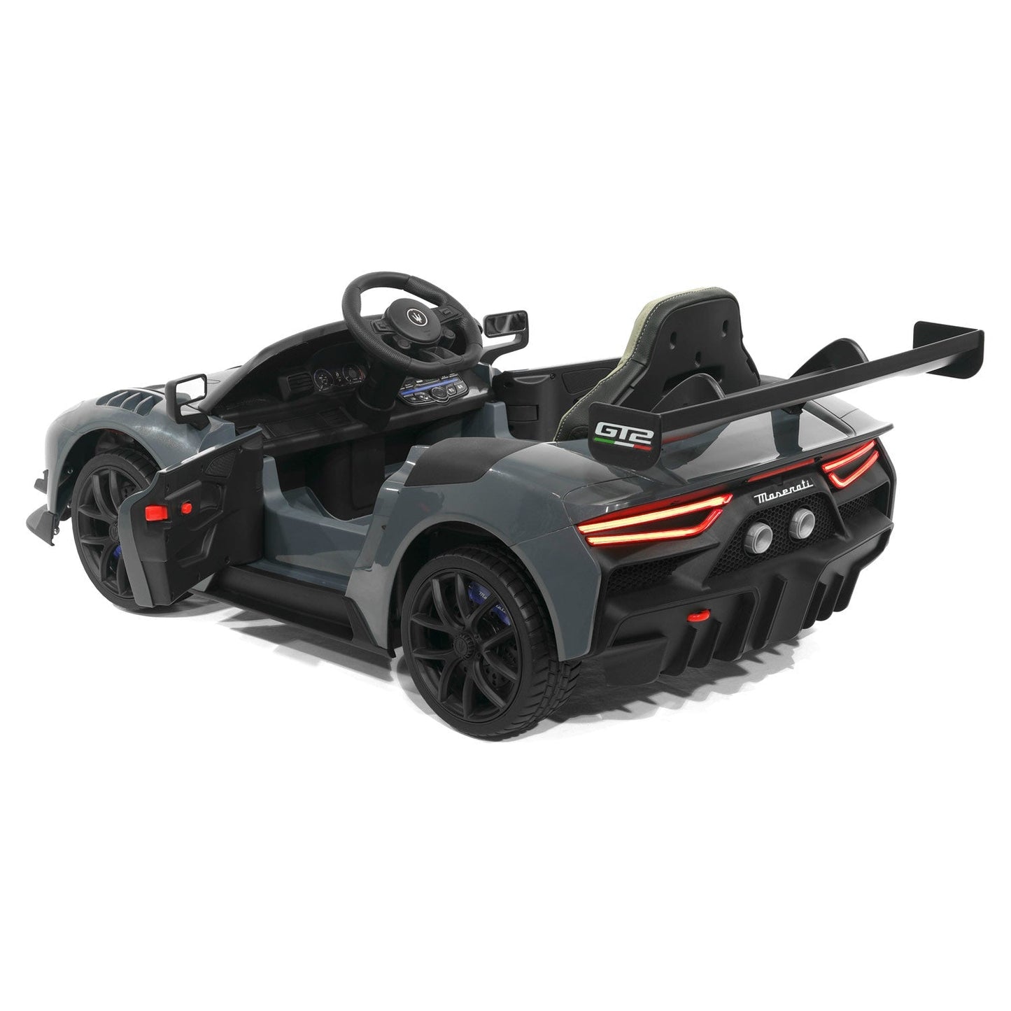 Maserati GT2 24V Kids Ride-On Car with R/C Parental Remote | Gray