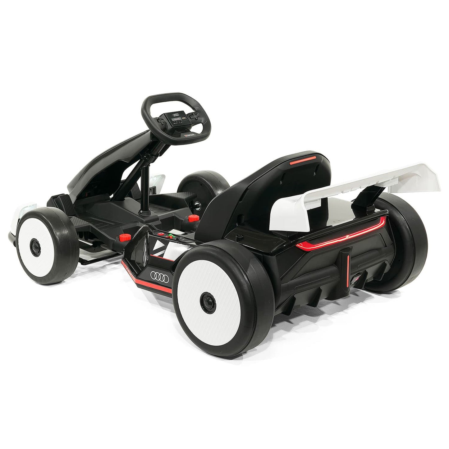 Audi Sport 24V Big Kids Drifting Ride-On Go Kart | White