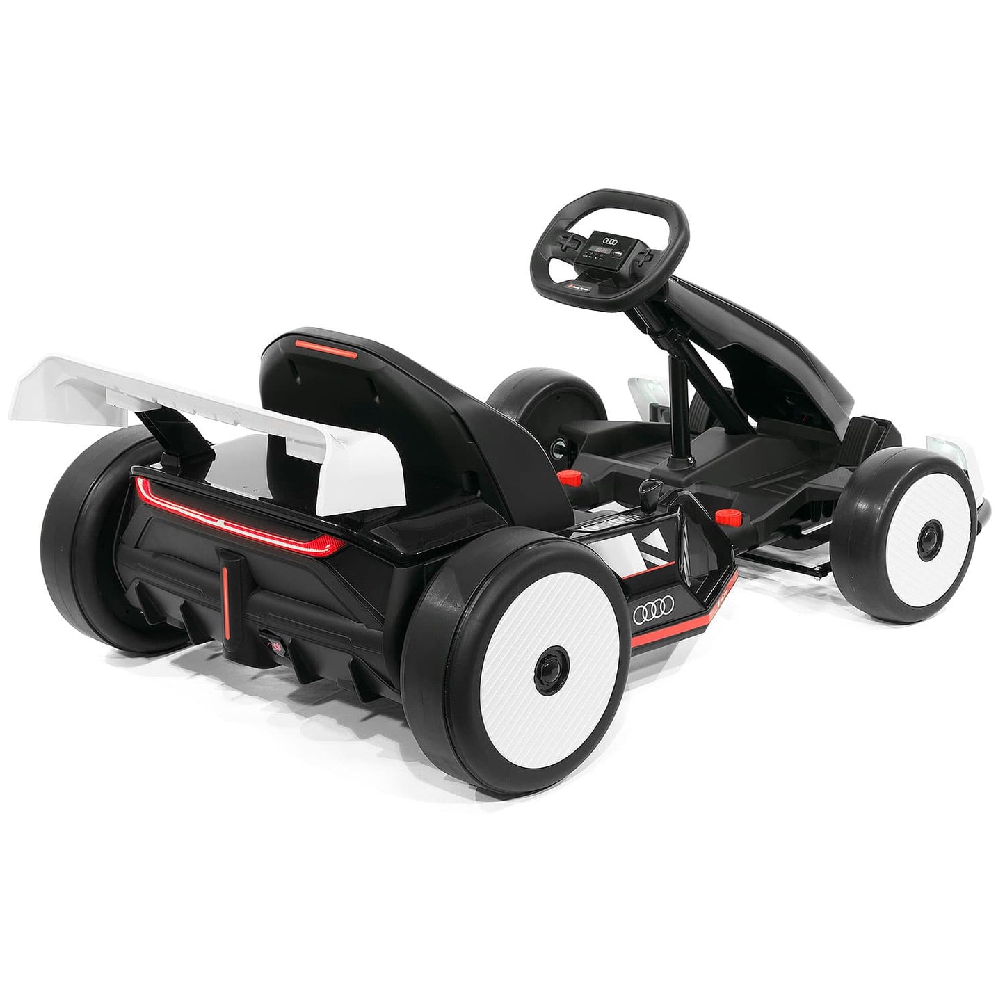 Audi Sport 24V Big Kids Drifting Ride-On Go Kart | White