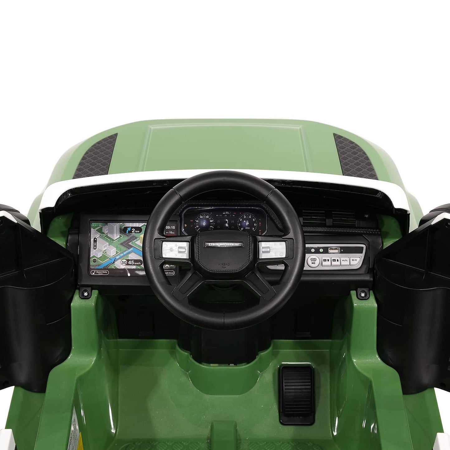 Land Rover Defender 12V Kids Ride-On Car with R/C Parental Remote | Green