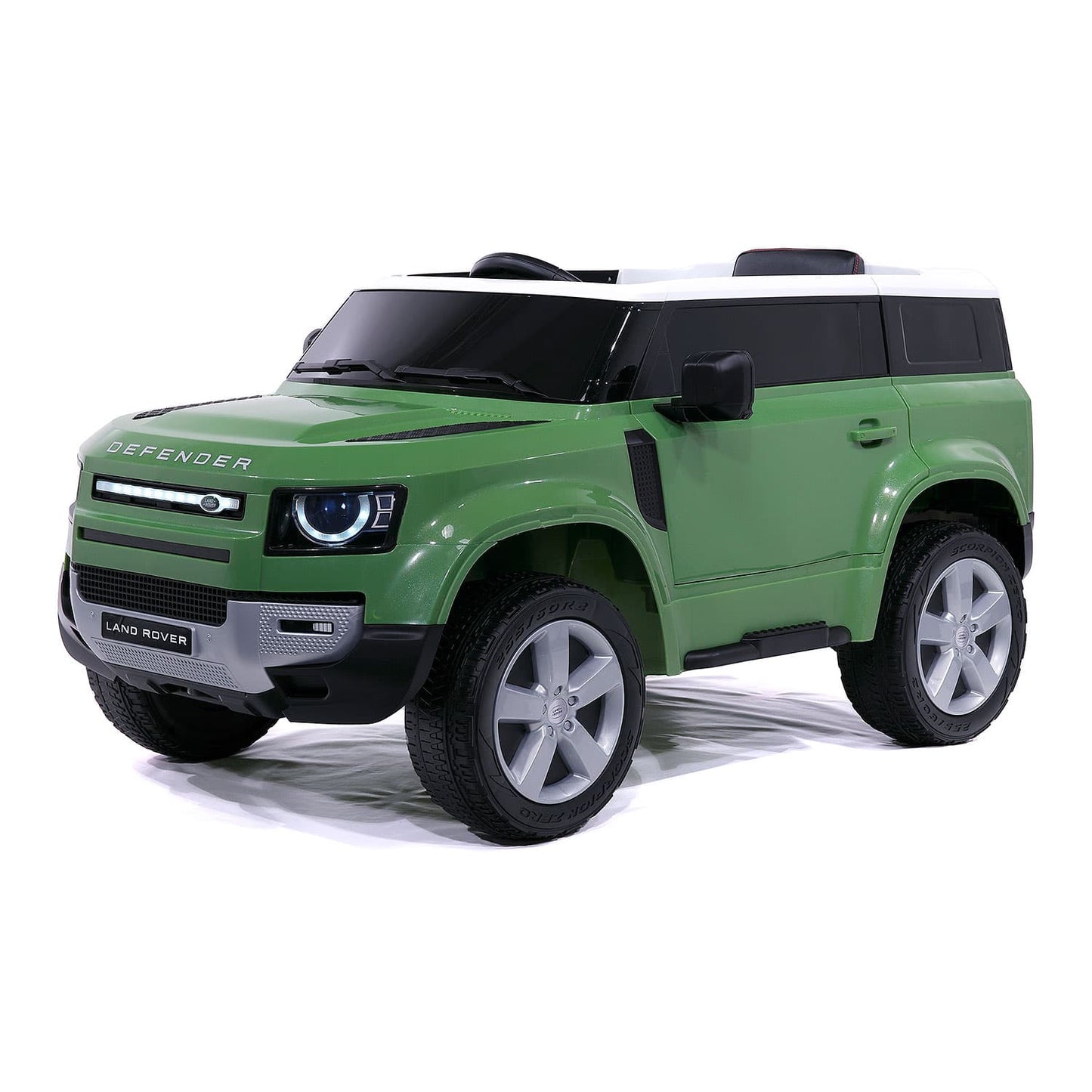 Land Rover Defender 12V Kids Ride-On Car with R/C Parental Remote | Green