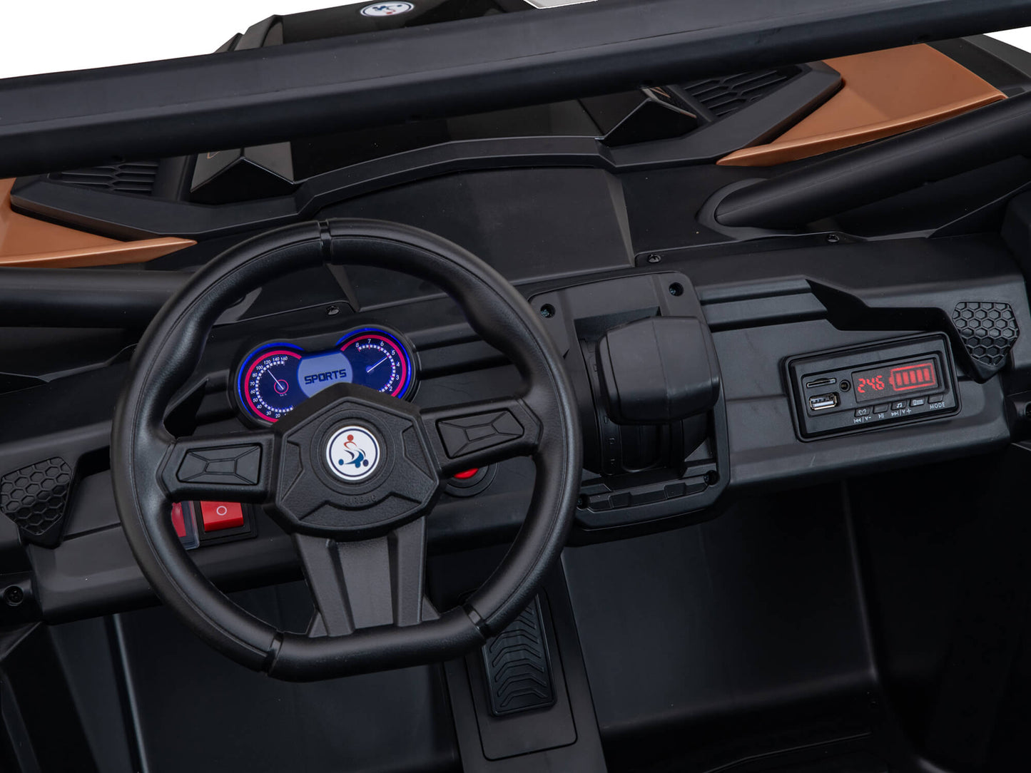 Ridington MAX-R 24V Kids Ride-On UTV Buggy with R/C Parental Remote | Black