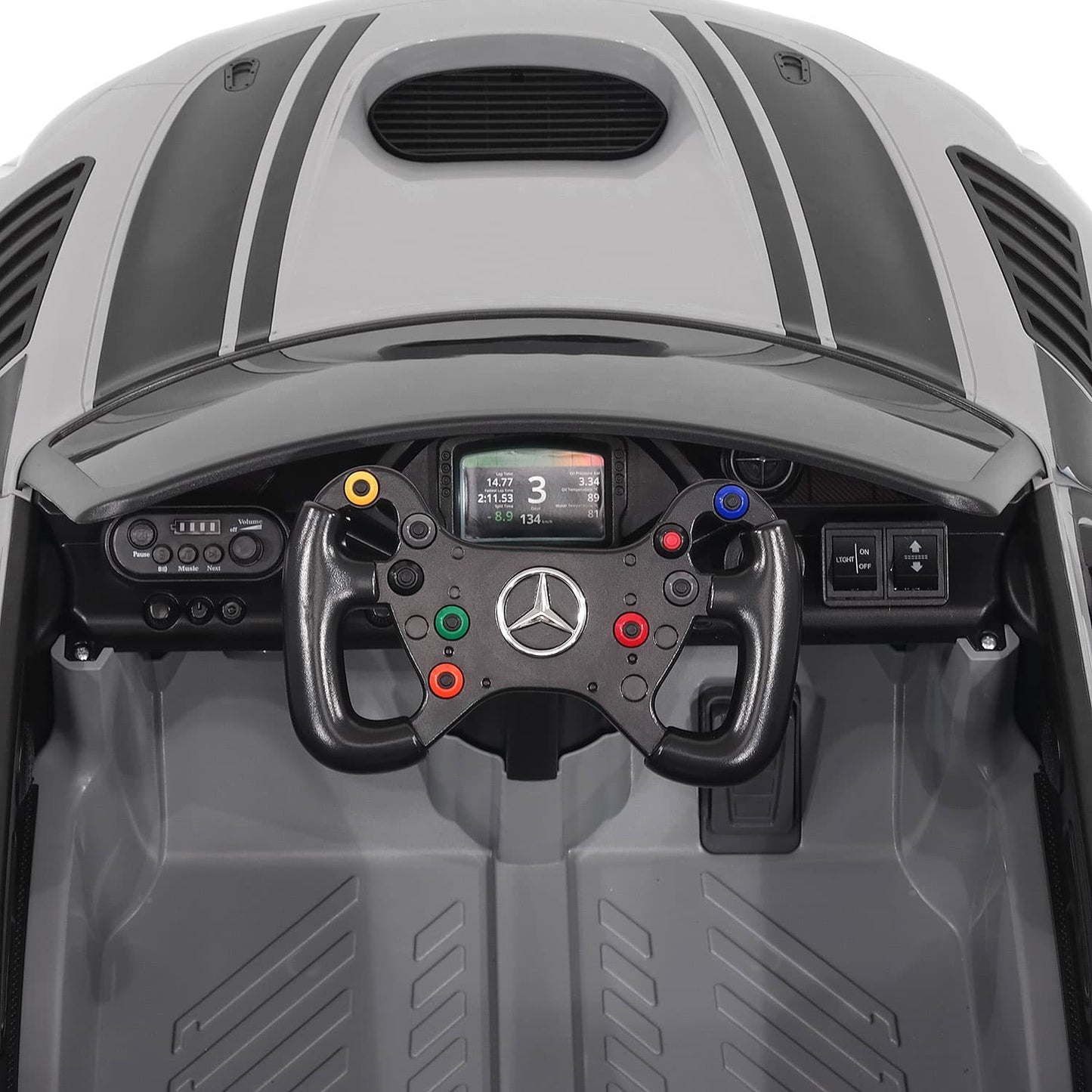 Mercedes AMG GT3 EVO 12V Kids Ride-On Car with R/C Parental Remote | Orange