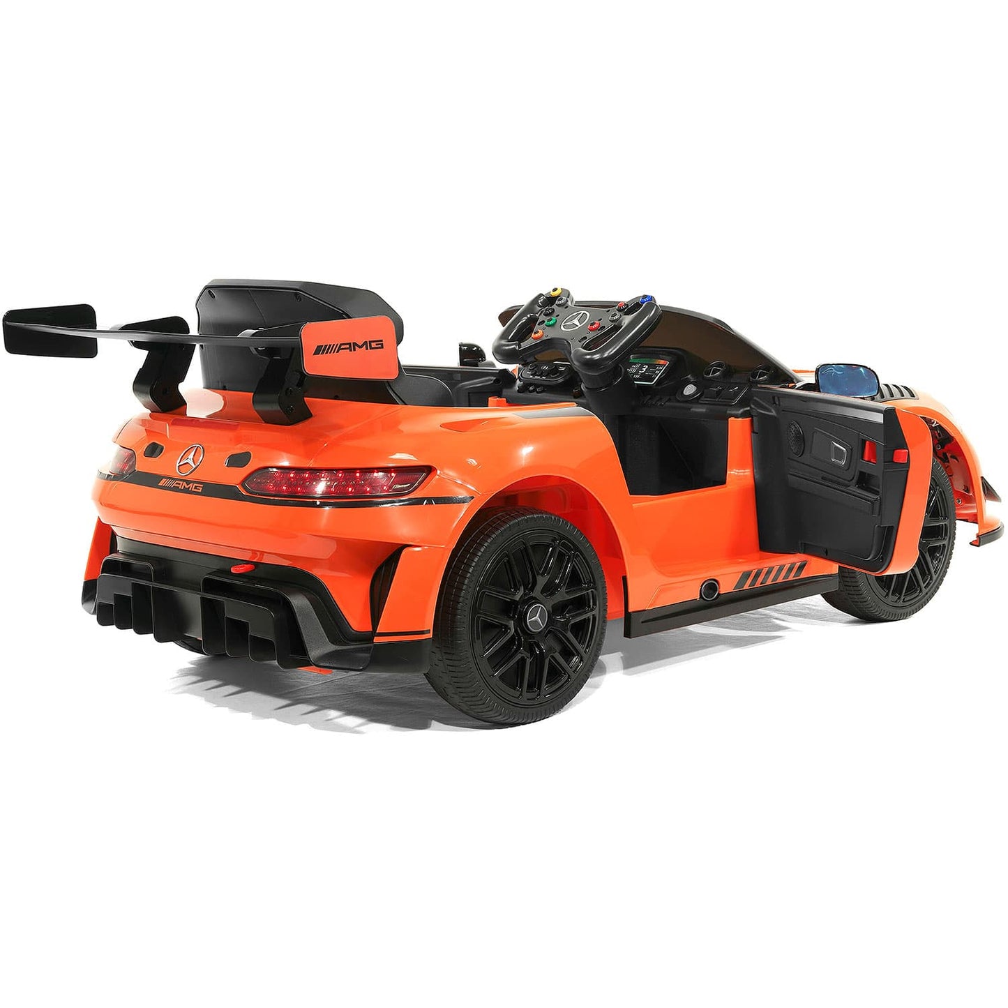 Mercedes AMG GT3 EVO 12V Kids Ride-On Car with R/C Parental Remote | Orange