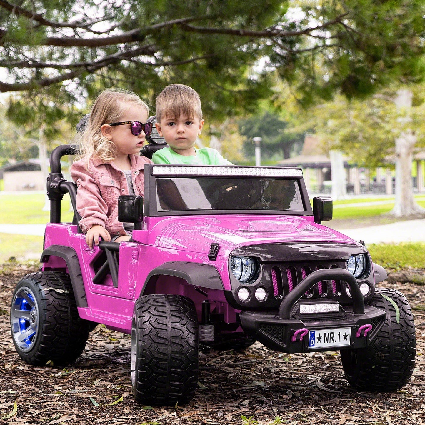 Trail Explorer 24V Kids Ride-On Car Truck with R/C Parental Remote | Pink