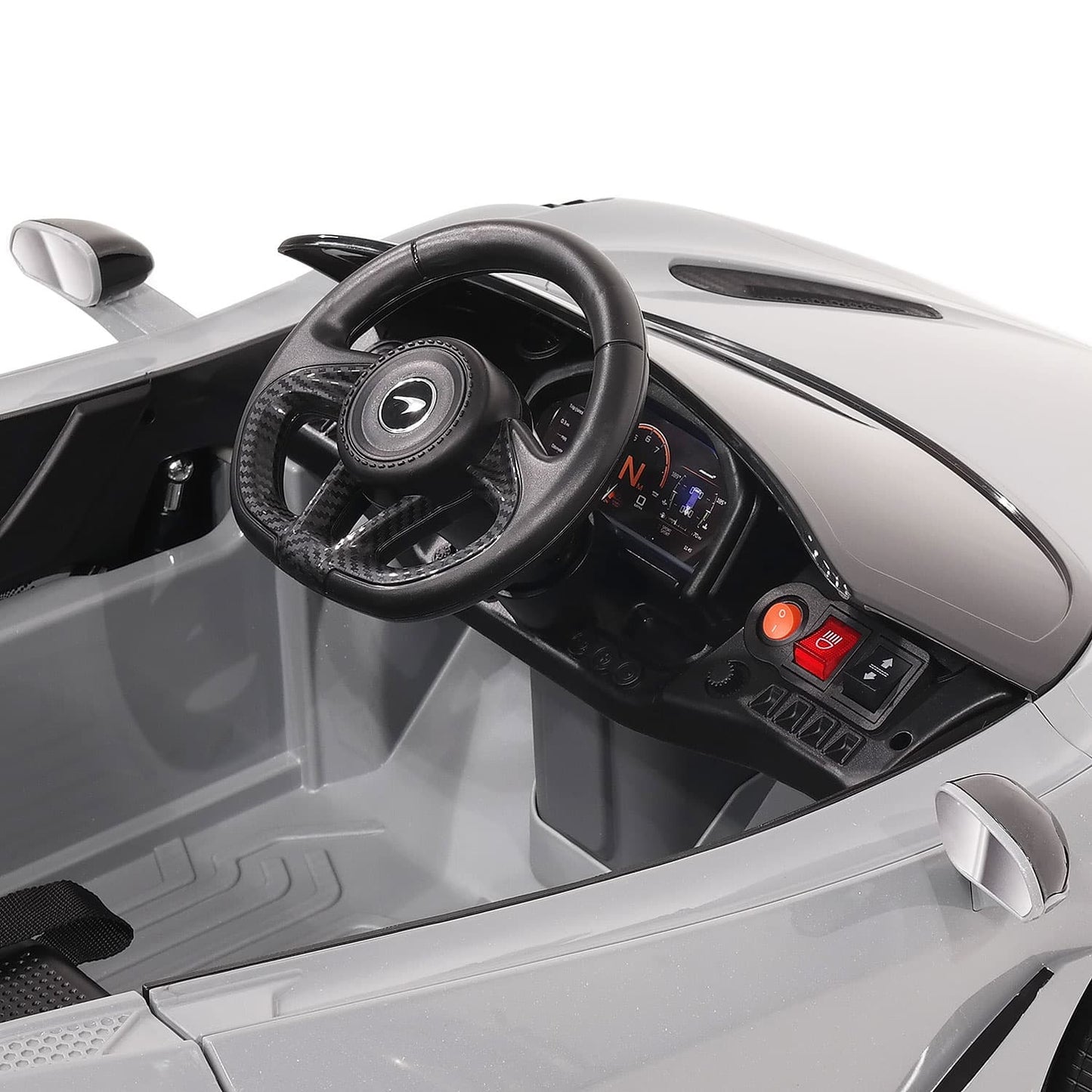 McLaren 765LT 12V Kids Ride-On Car with R/C Parental Remote | Gray