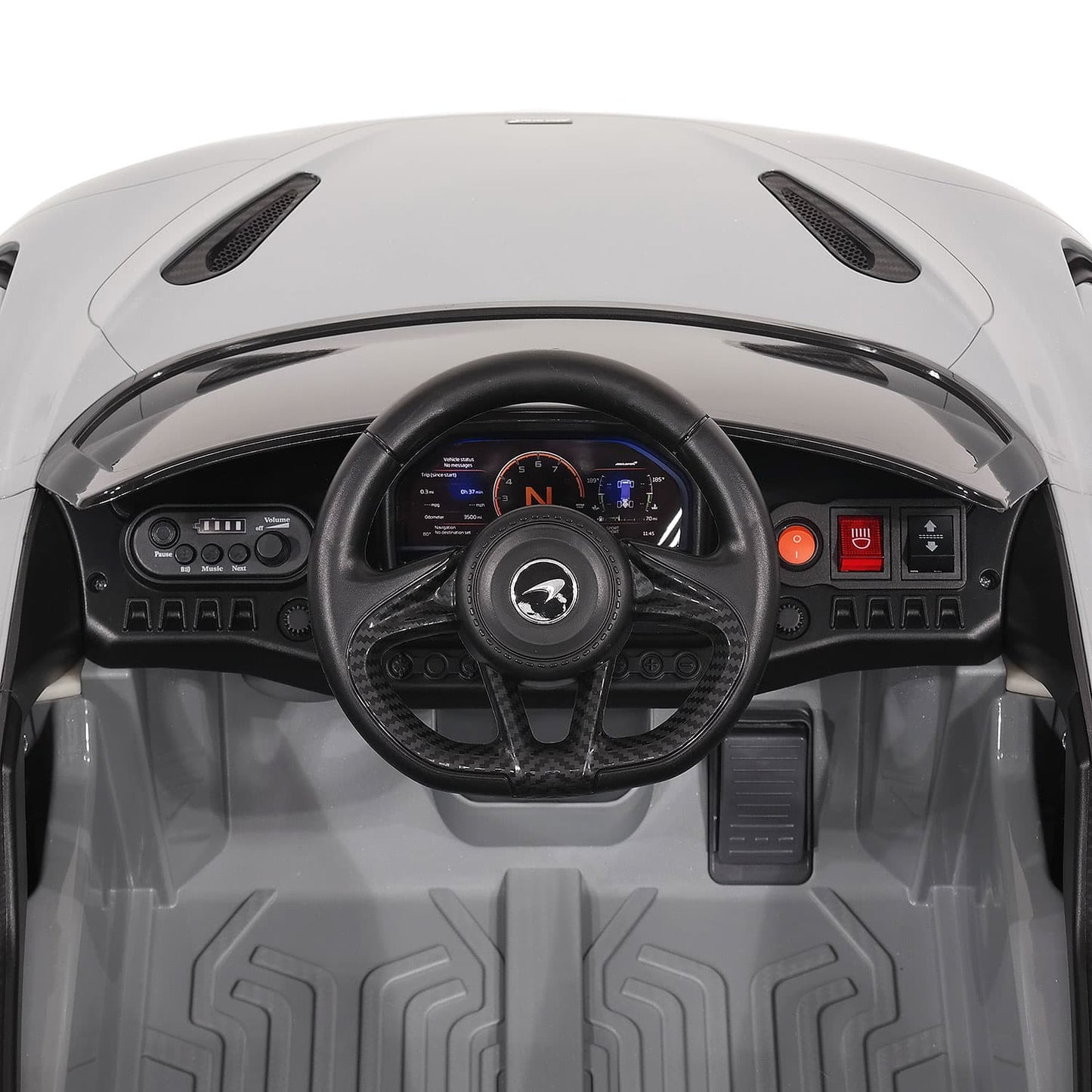 McLaren 765LT 12V Kids Ride-On Car with R/C Parental Remote | White