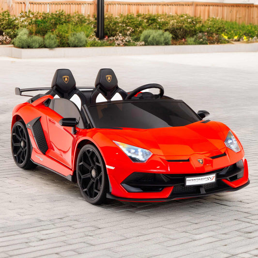 Lamborghini Aventador SVJ Drift Edition 24V Kids Ride-On Car with R/C Parental Remote | Red