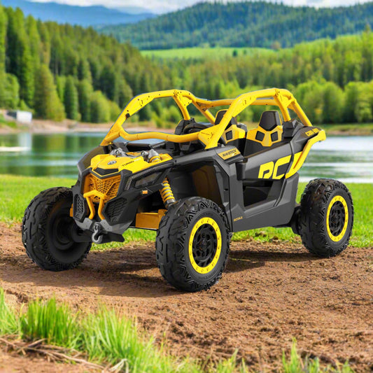 Can-Am Maverick XL Custom Edition 24V Kids Ride-On UTV Buggy Car | Yellow