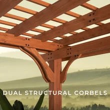 20x12 beaumont pergola – brown