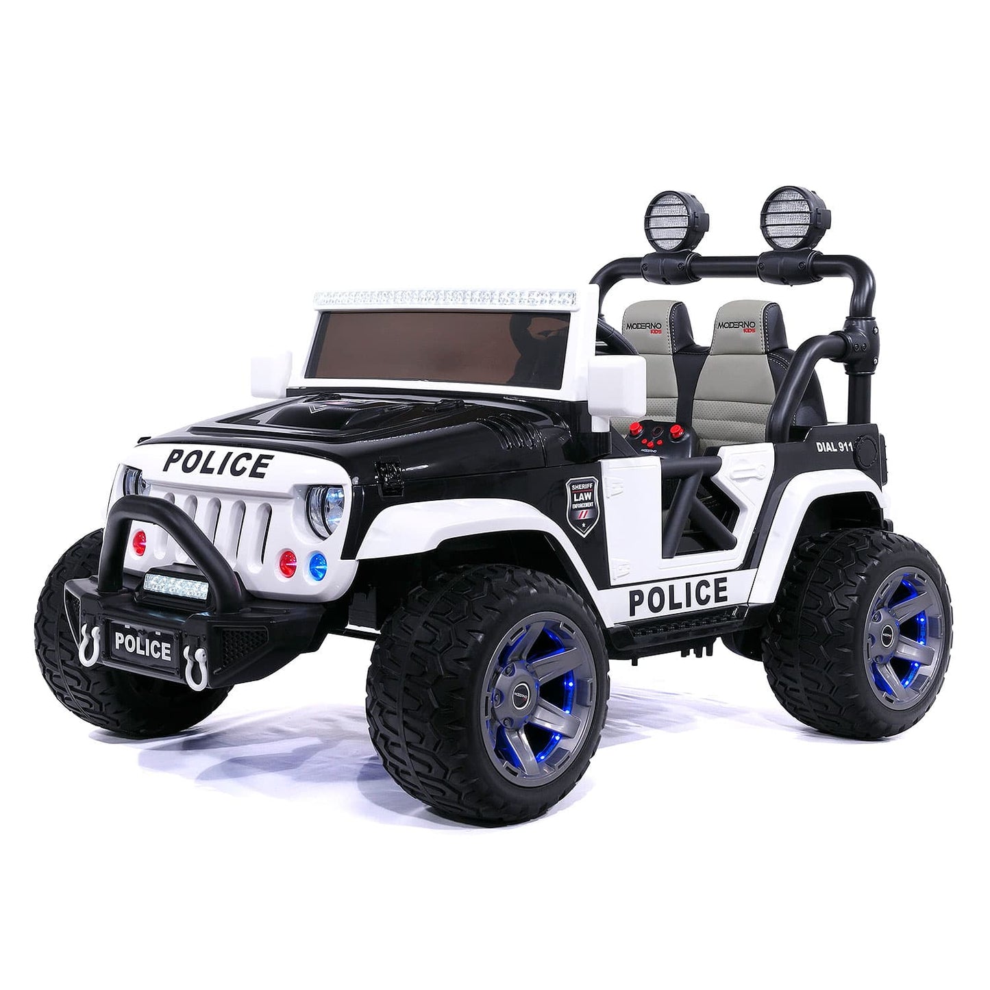 Trail Explorer 24V Kids Ride-On Car Truck with R/C Parental Remote | Police