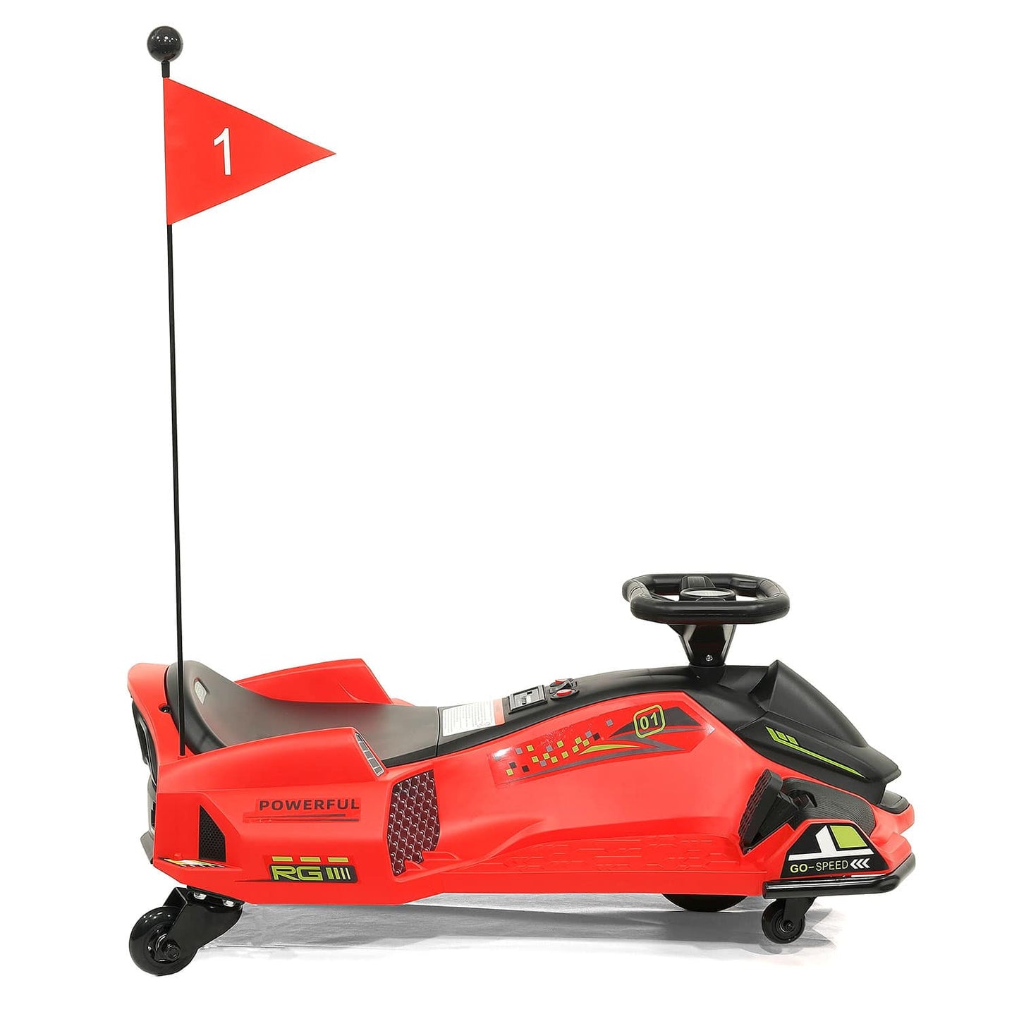 360° Drift Glider 24V Kids Ride-On Go-Kart | Red