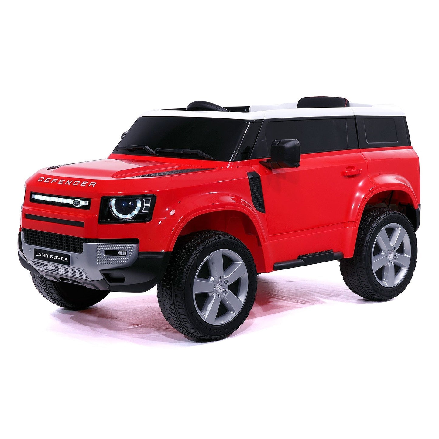 Land Rover Defender 12V Kids Ride-On Car with R/C Parental Remote | Red