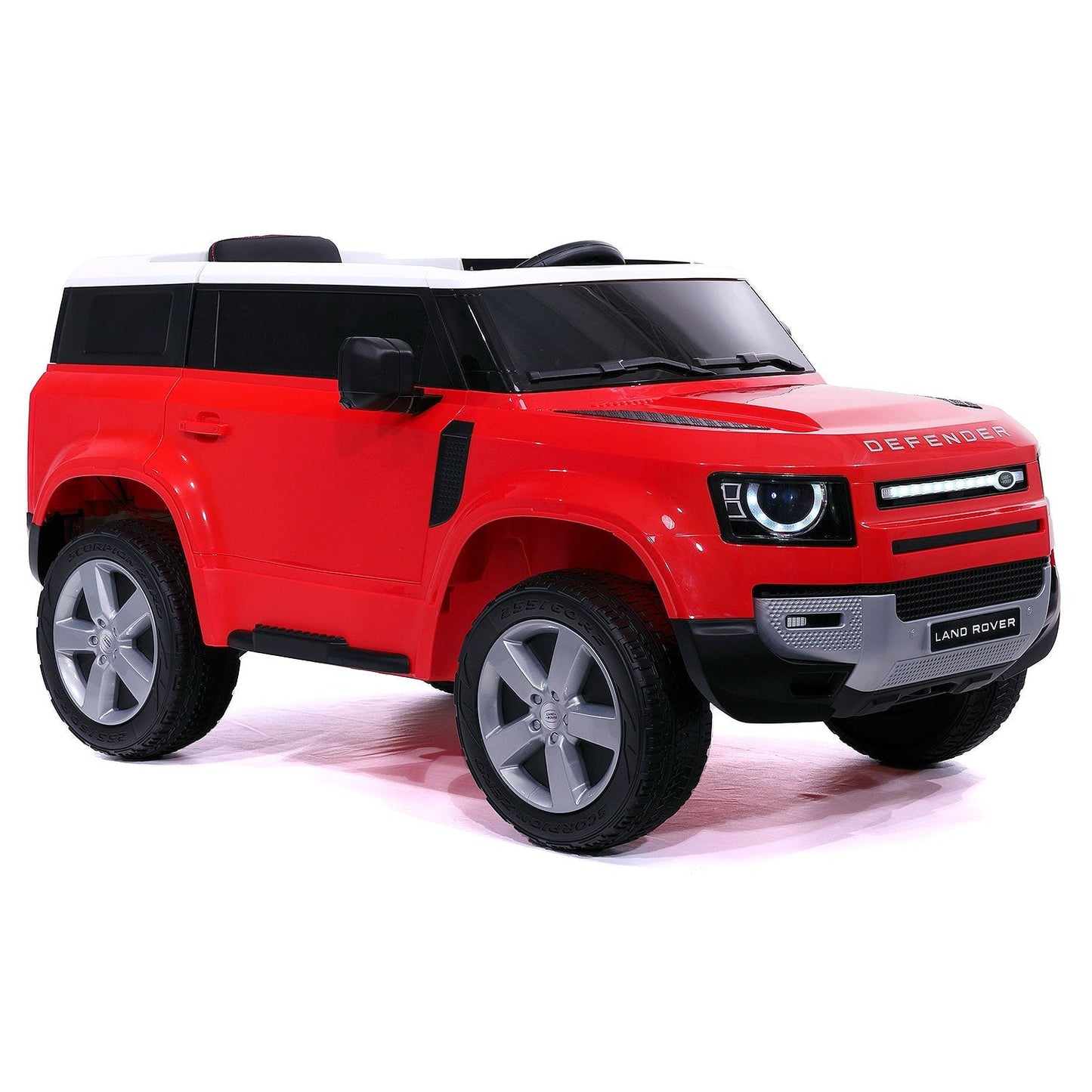 Land Rover Defender 12V Kids Ride-On Car with R/C Parental Remote | Red
