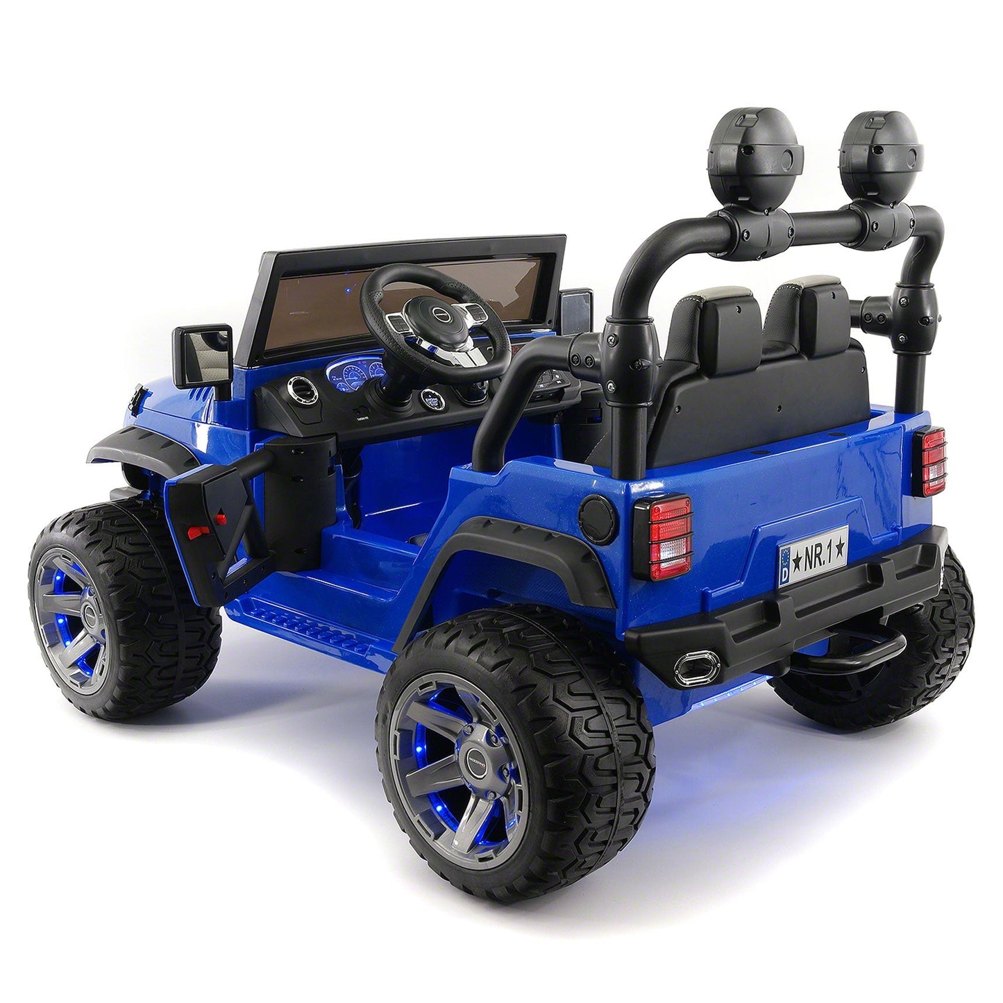 Trail Explorer 12V Kids Ride-On Car Truck with R/C Parental Remote + Spare Battery | Blue