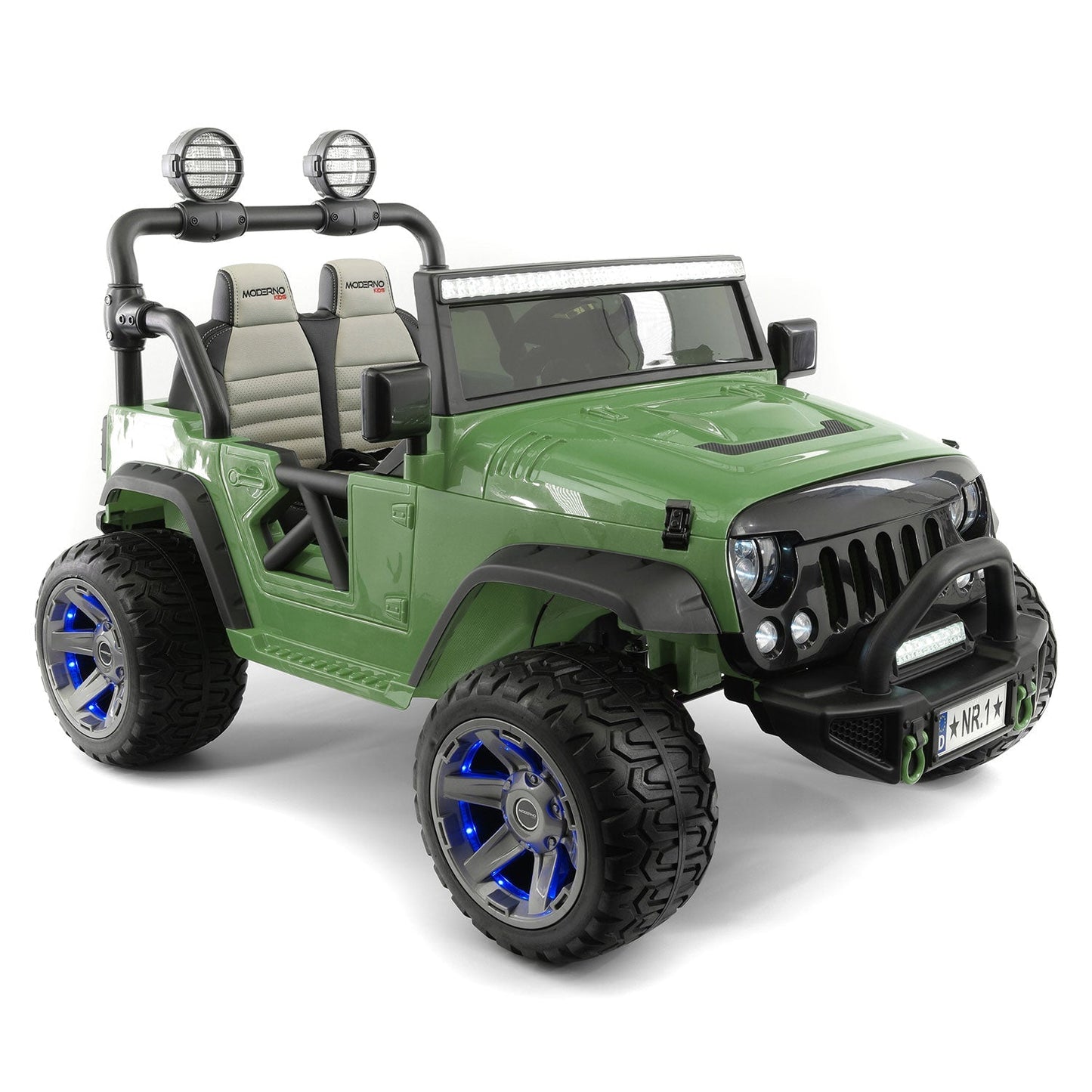 Trail Explorer 12V Kids Ride-On Car Truck with R/C Parental Remote | Olive Green