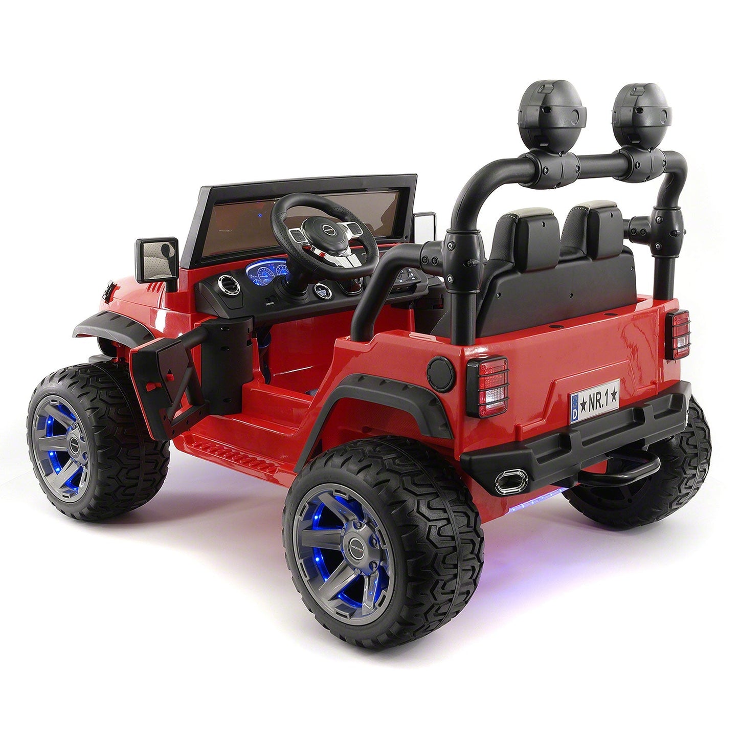 Trail Explorer 12V Kids Ride-On Car Truck with R/C Parental Remote + Spare Battery | Cherry Red