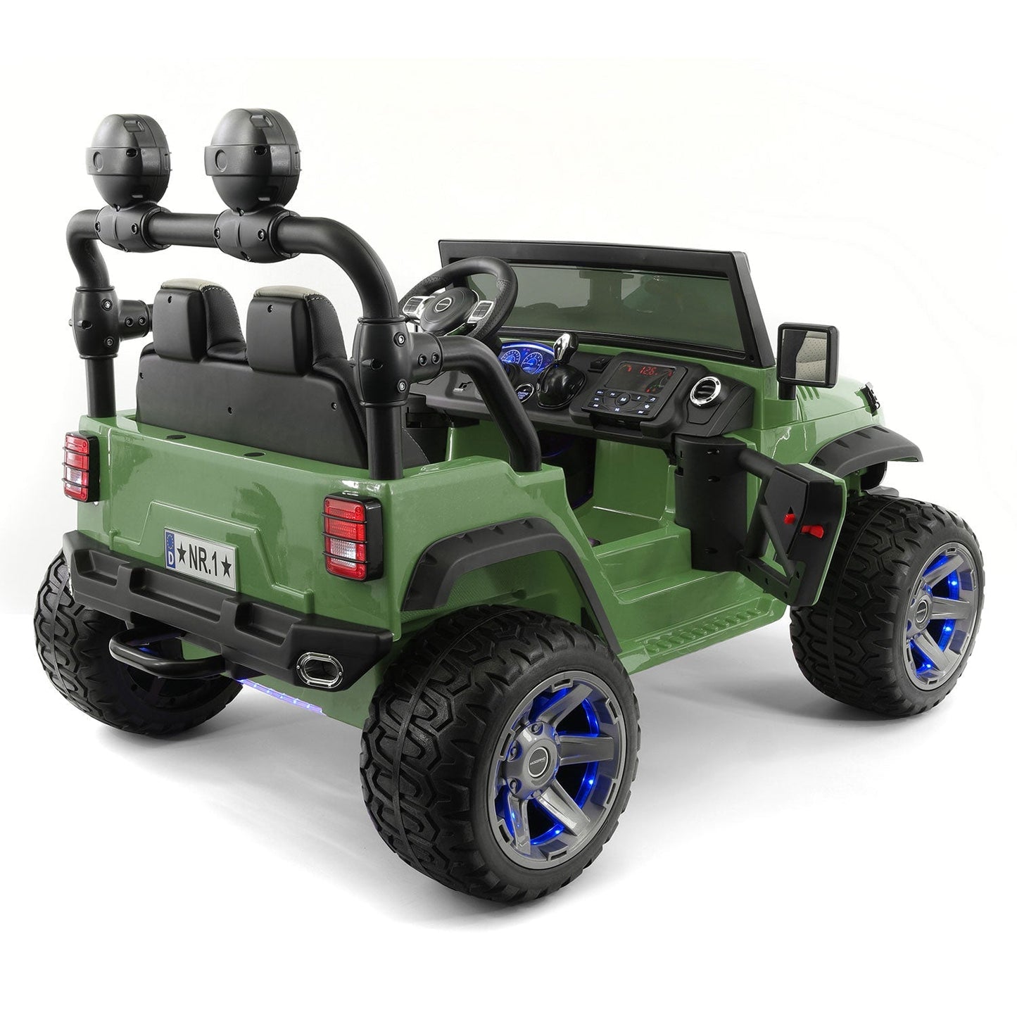 Trail Explorer 12V Kids Ride-On Car Truck with R/C Parental Remote + Spare Battery | Olive