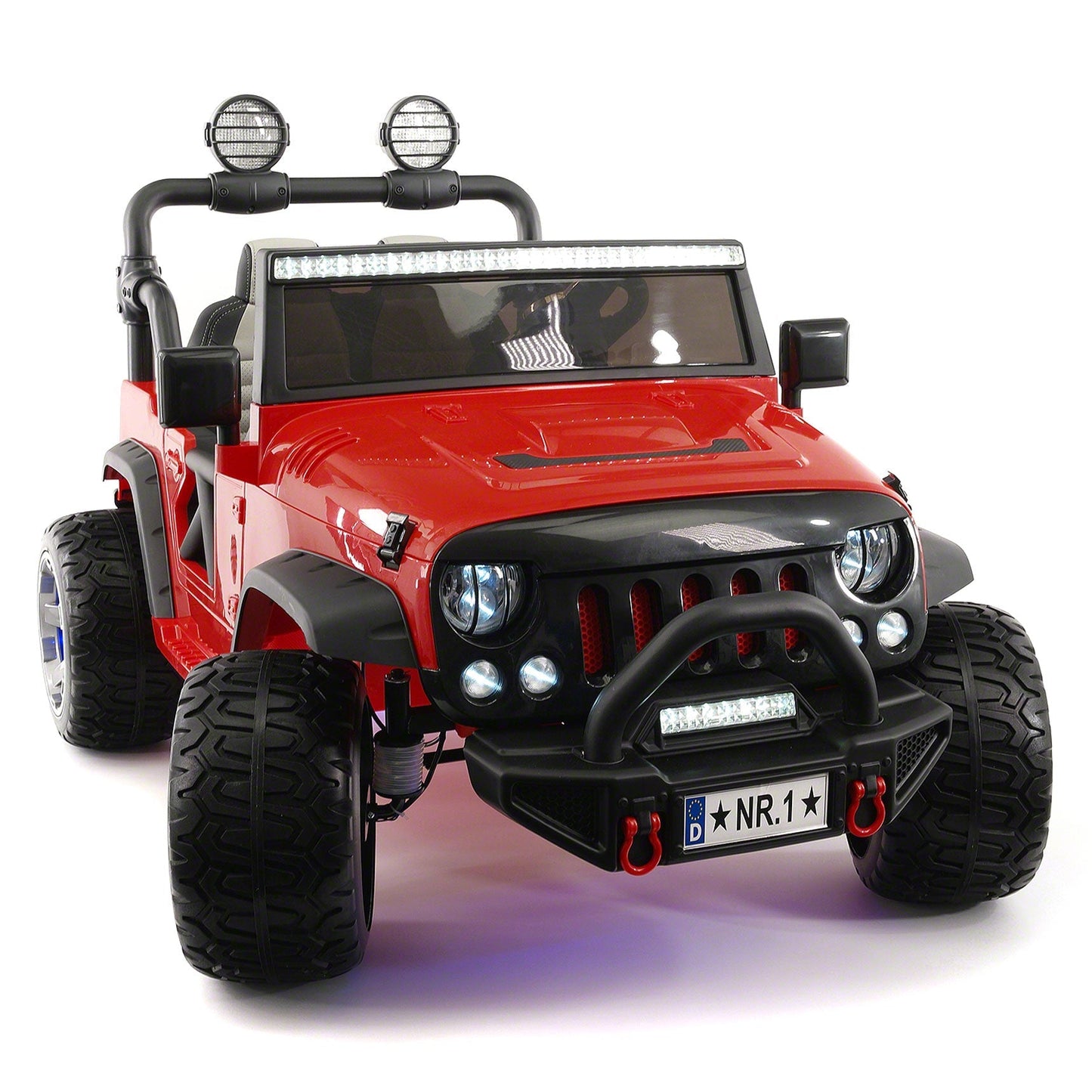 Trail Explorer 12V Kids Ride-On Car Truck with R/C Parental Remote + Spare Battery | Cherry Red