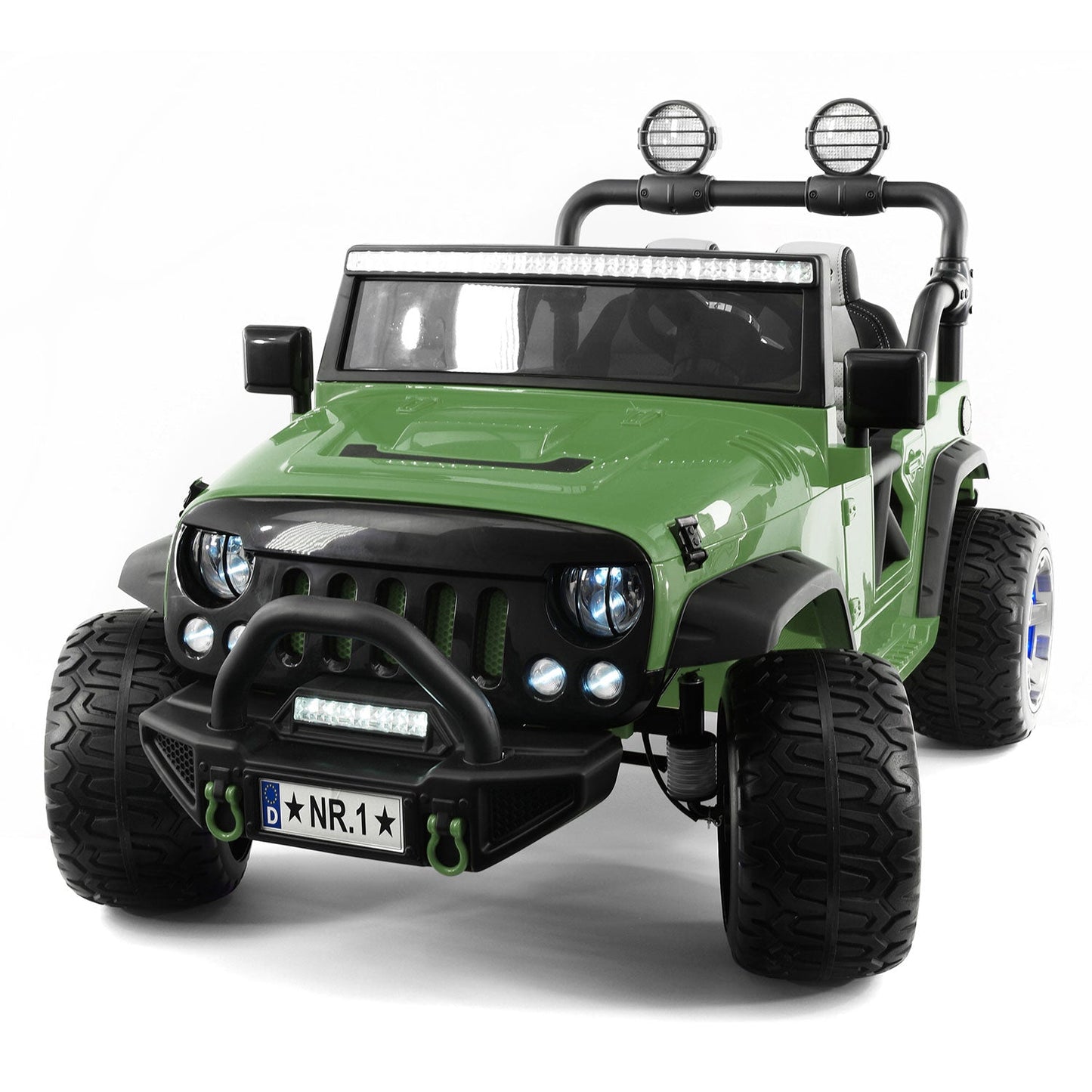 Trail Explorer 12V Kids Ride-On Car Truck with R/C Parental Remote + Spare Battery | Olive