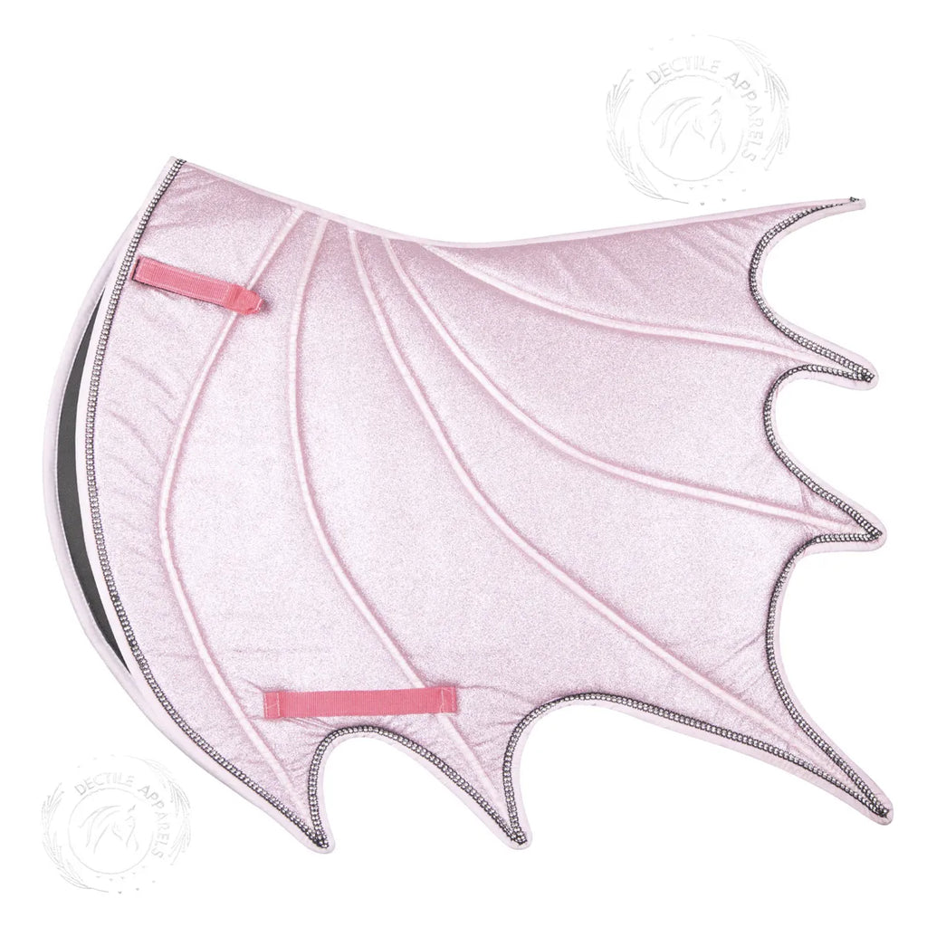 Shiny Glitter Pink Dragon Saddle Pad Set