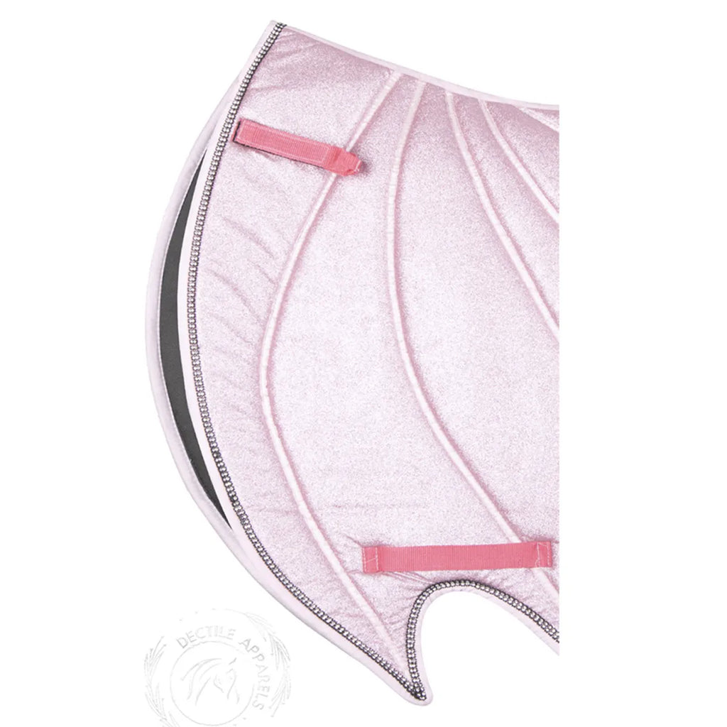 Shiny Glitter Pink Dragon Saddle Pad Set